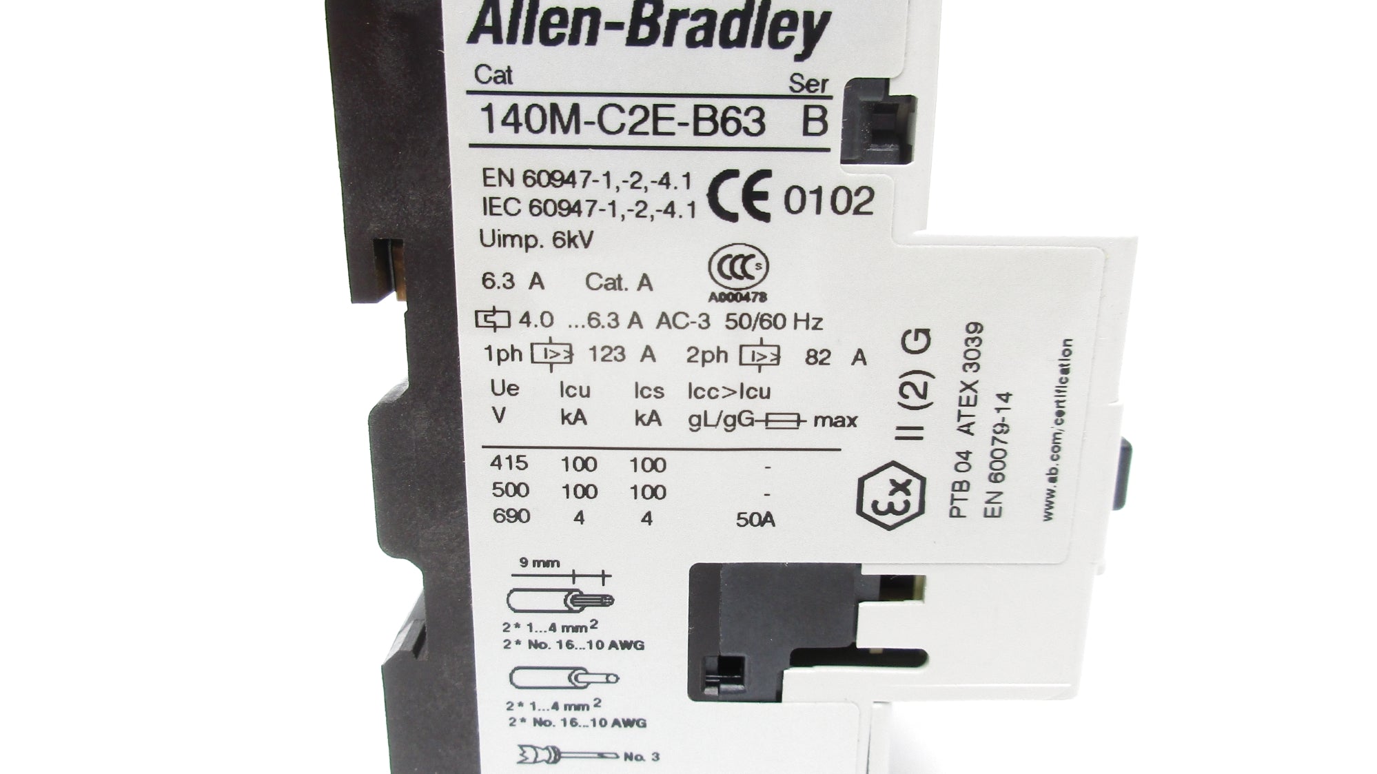 ALLEN BRADLEY 140M-C2E-B63 SER. B 690V 4.0-6.3A NSNP