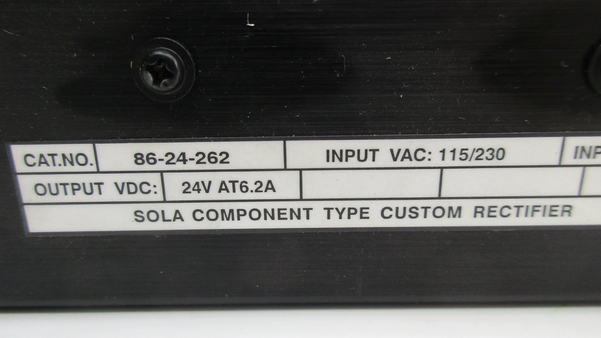 SOLA ELECTRIC 86-24-262 115/230VAC 3/2A NSNP