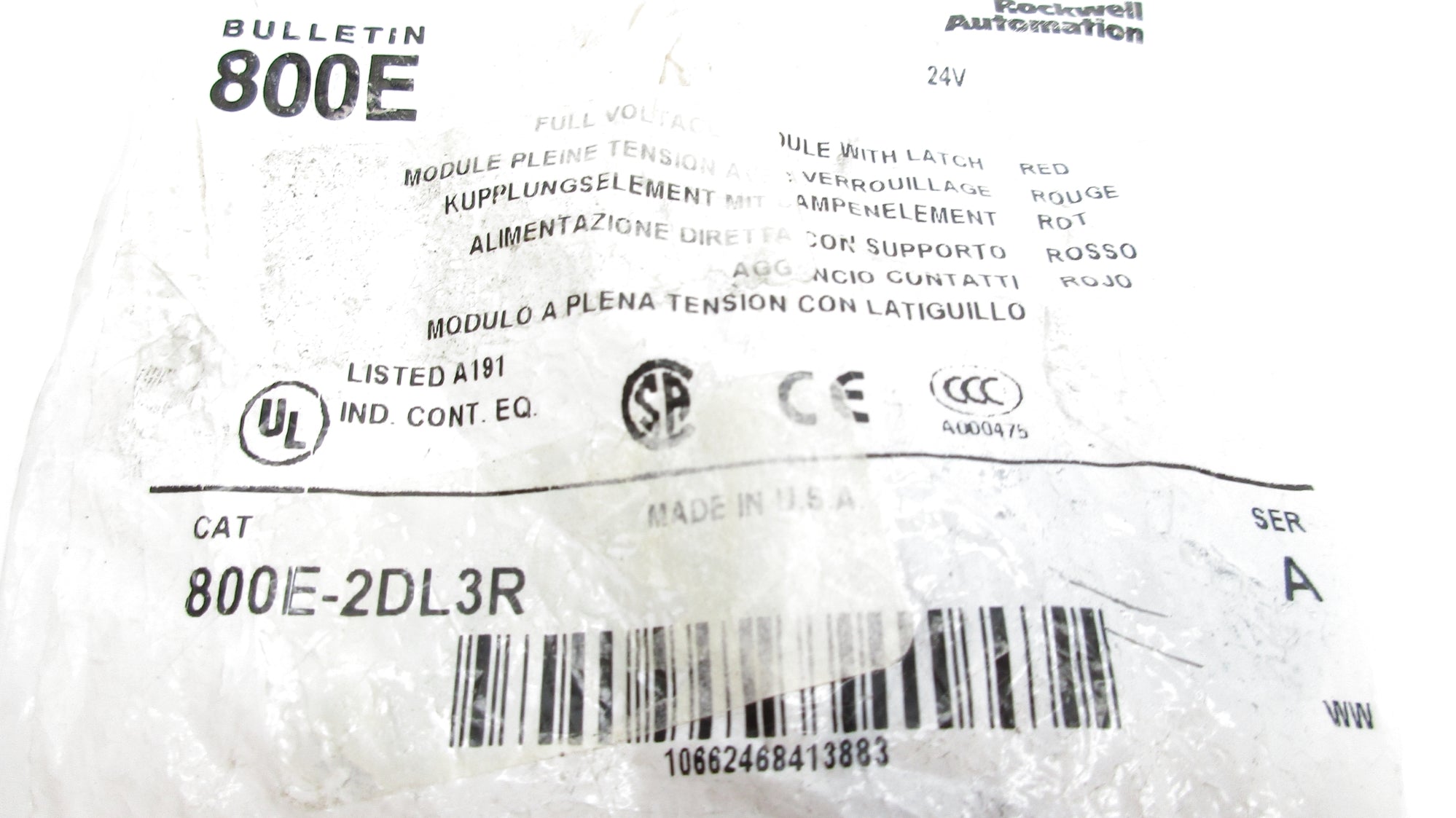 INDUSTRIAL SPARE PART 800E-2DL3R SER. A NSMP