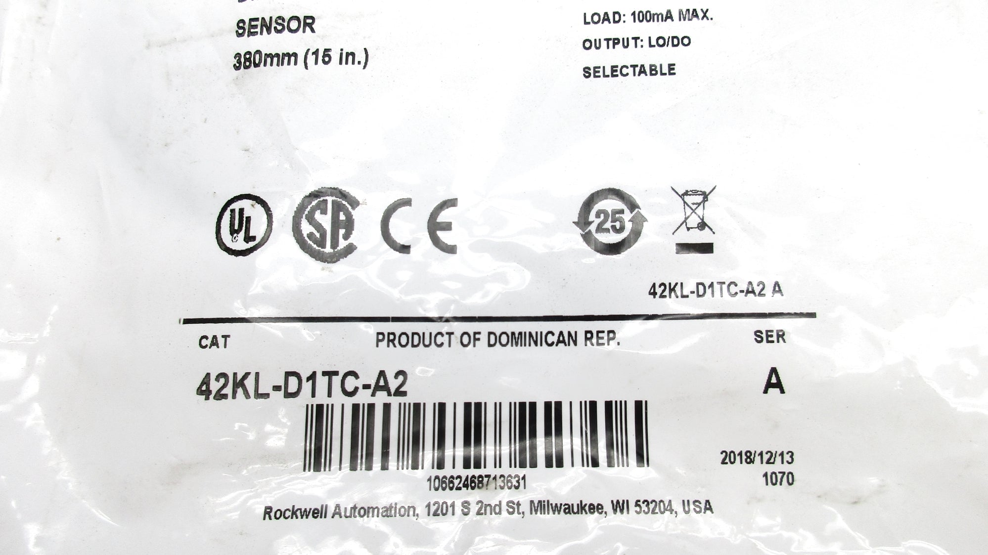 ALLEN BRADLEY 42KL-D1TC-A2 SER. A NSMP