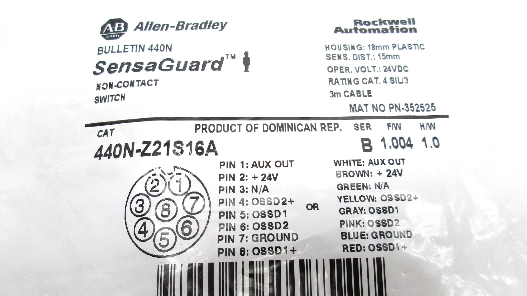 INDUSTRIAL SPARE PART 440N-Z21S16A SER. B F/W 1.004 24VDC NSMP