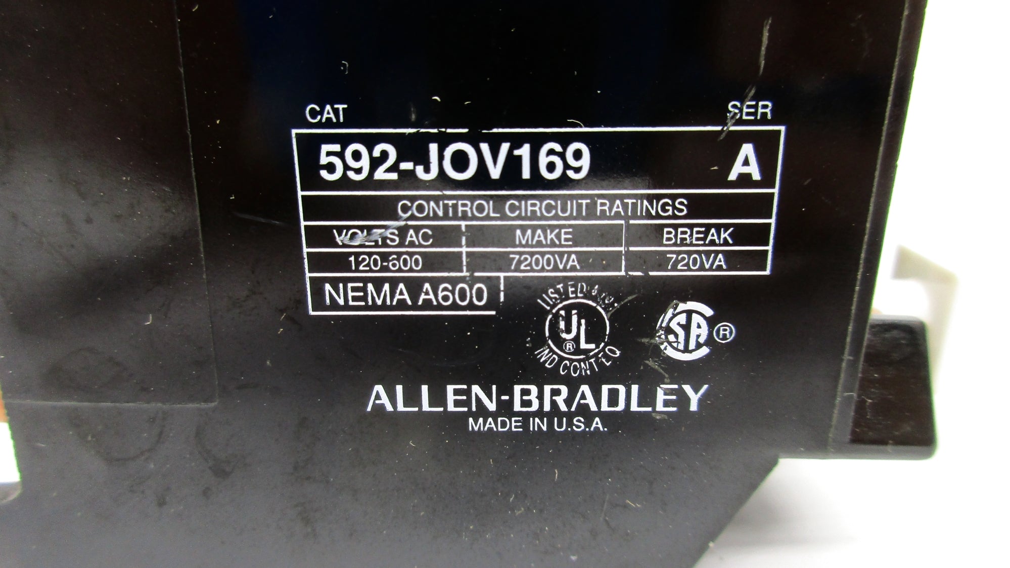 ALLEN BRADLEY 592-JOV169 SER. A 120-600VAC NSNP