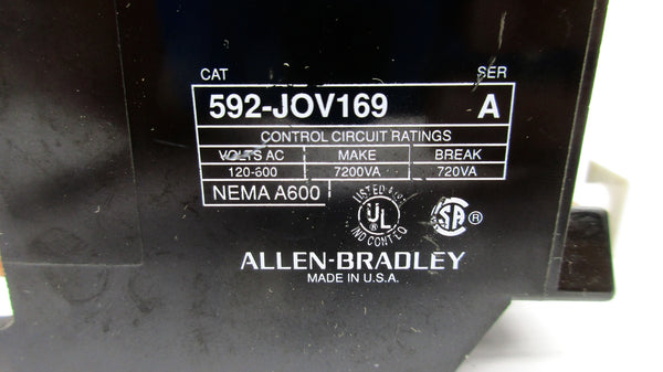 ALLEN BRADLEY 592-JOV169 SER. A 120-600VAC NSNP