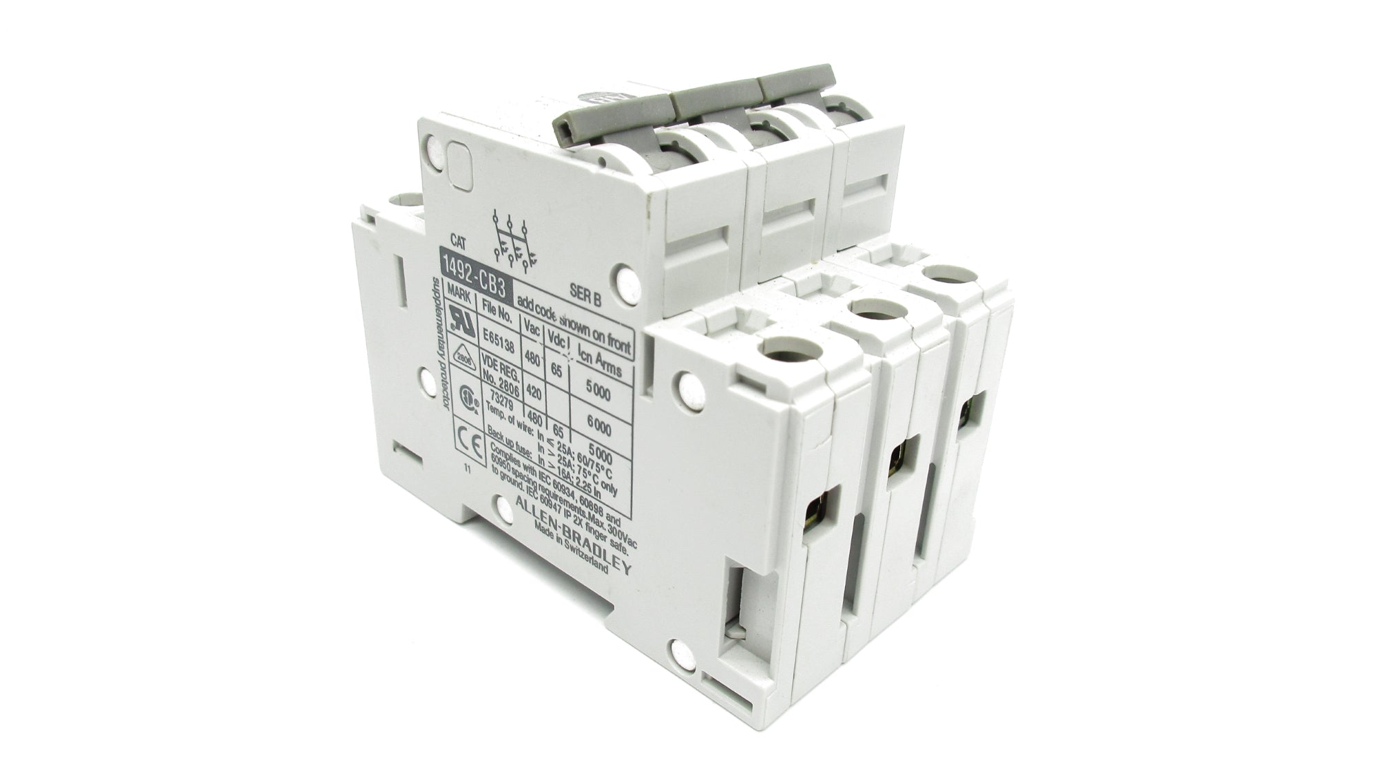 ALLEN BRADLEY 1492-CB3H300 SER. B 30A 480VAC NSNP