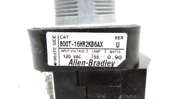 ALLEN BRADLEY 800T-16HR2KB6AX SER. U NSNP