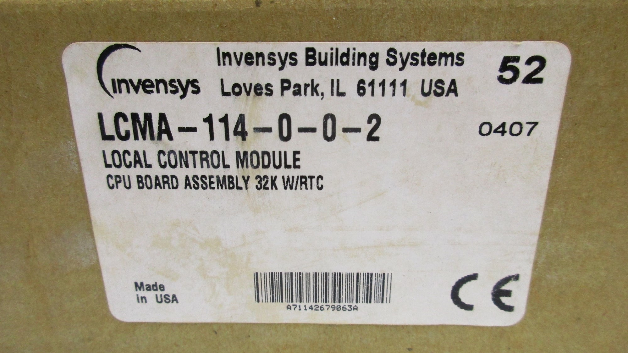 INVENSYS LCMA-114-0-0-2 NSMP
