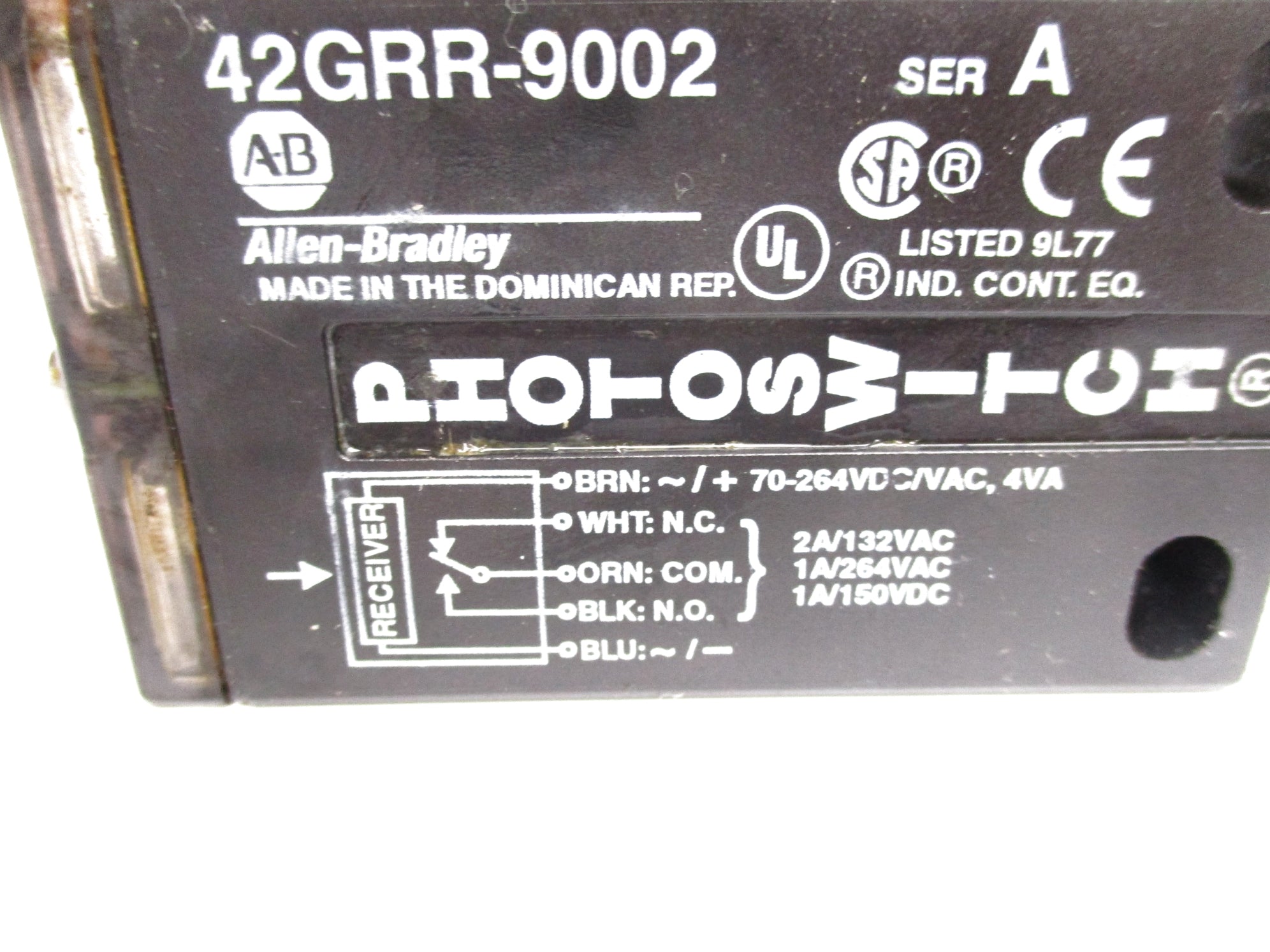 ALLEN RBADLEY 42GRR-9002 SER. A 70-264VDC/VAC 2A UNMP