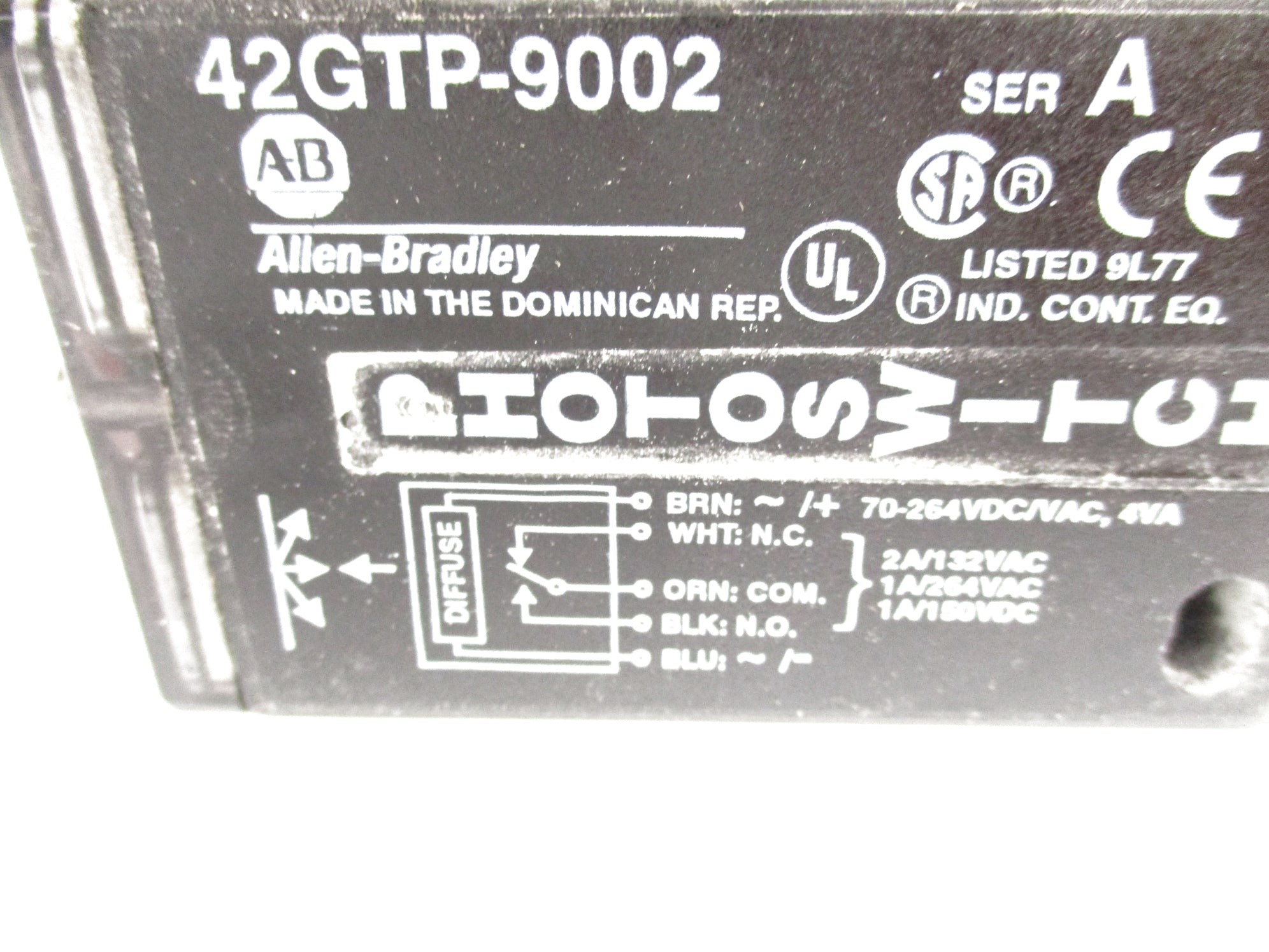 ALLEN BRADLEY 42GTP-9002 SER. A 70-264VDC/AC UNMP
