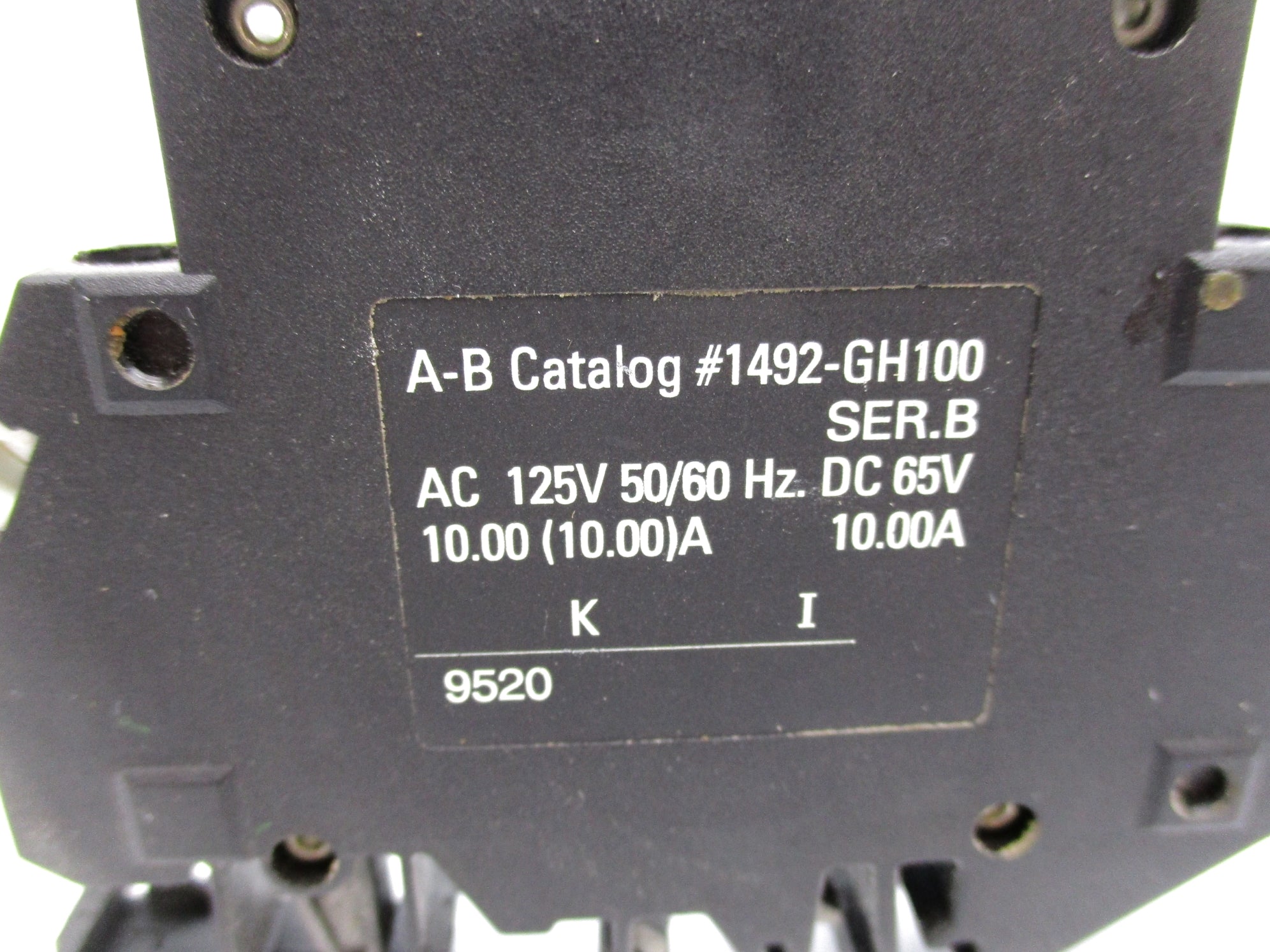 ALLEN BRADLEY 1492-GH100 SER. B 125V 10A NSNP