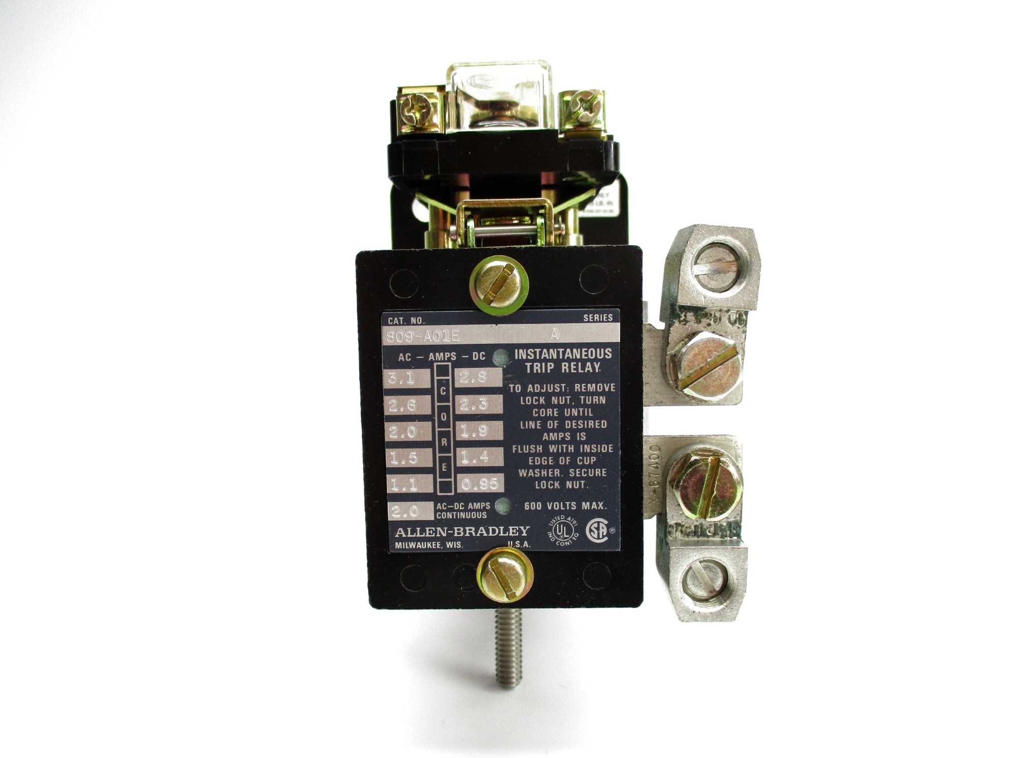 ALLEN BRADLEY 809-A01E SER. A 600V 2.0A NSNP