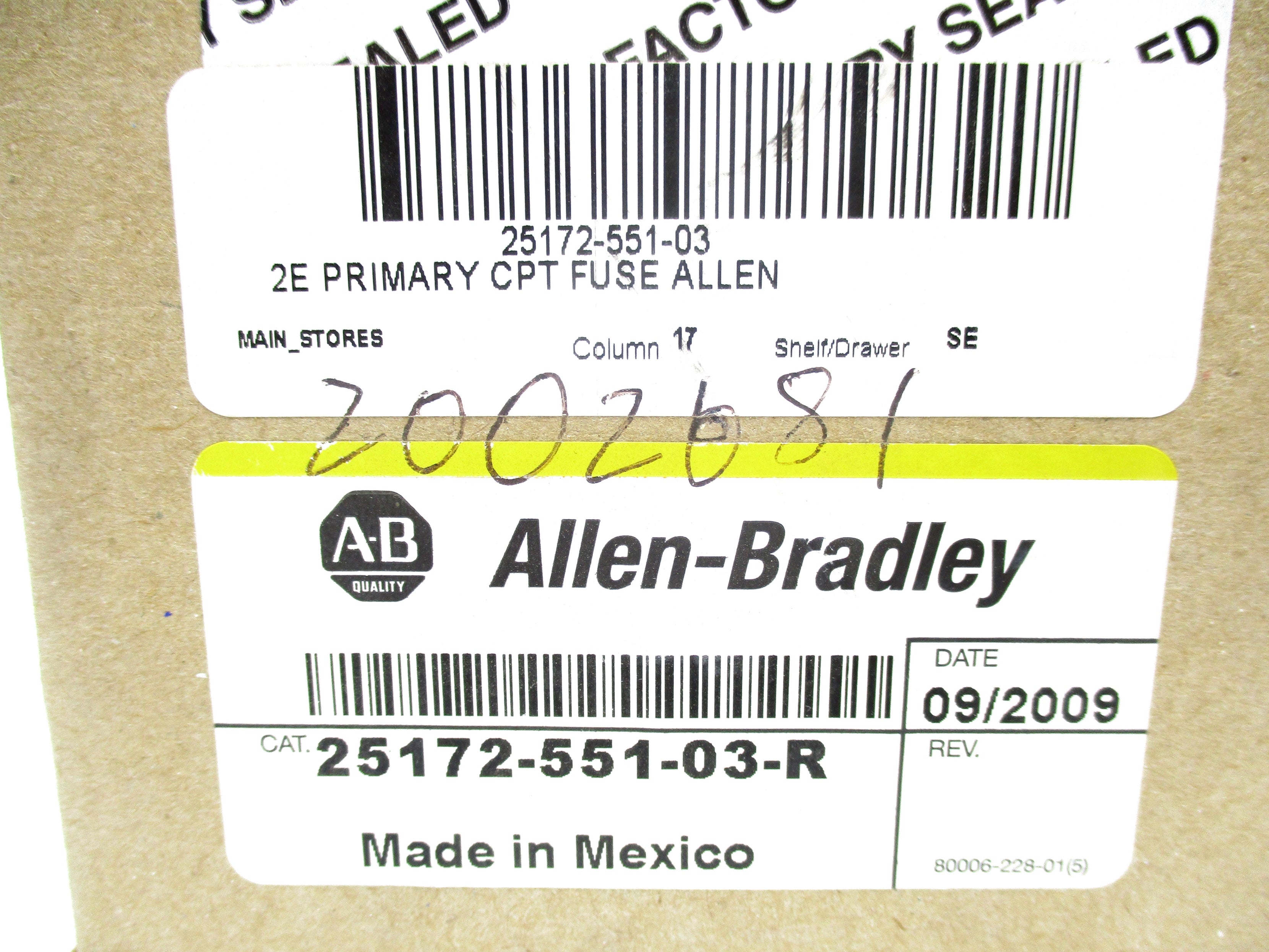INDUSTRIAL SPARE PART 25172-551-03-R (BR/YL) NSFS