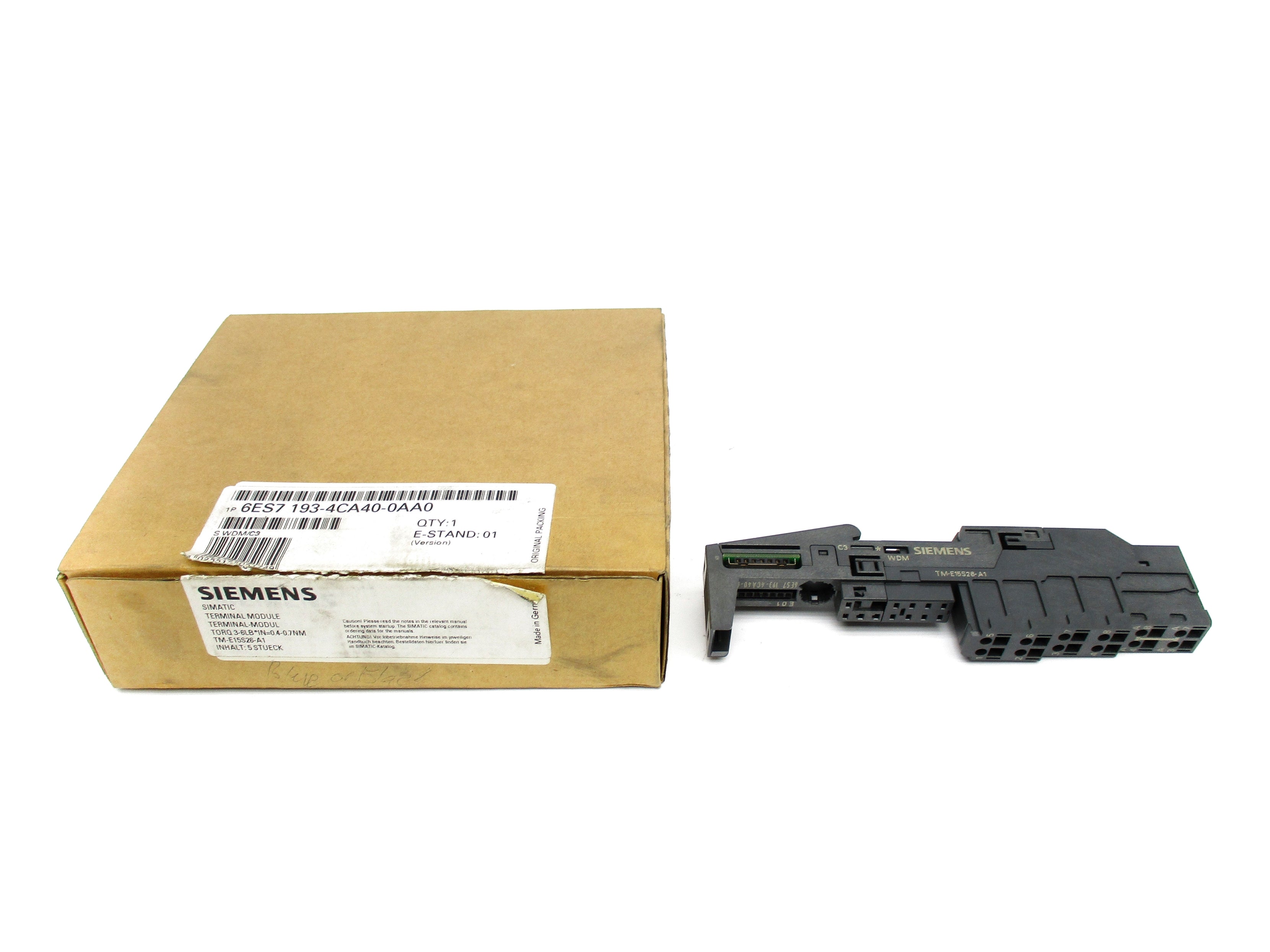 SIEMENS 6ES7193-4CA40-0AA0 (PKG OF 5) NSMP