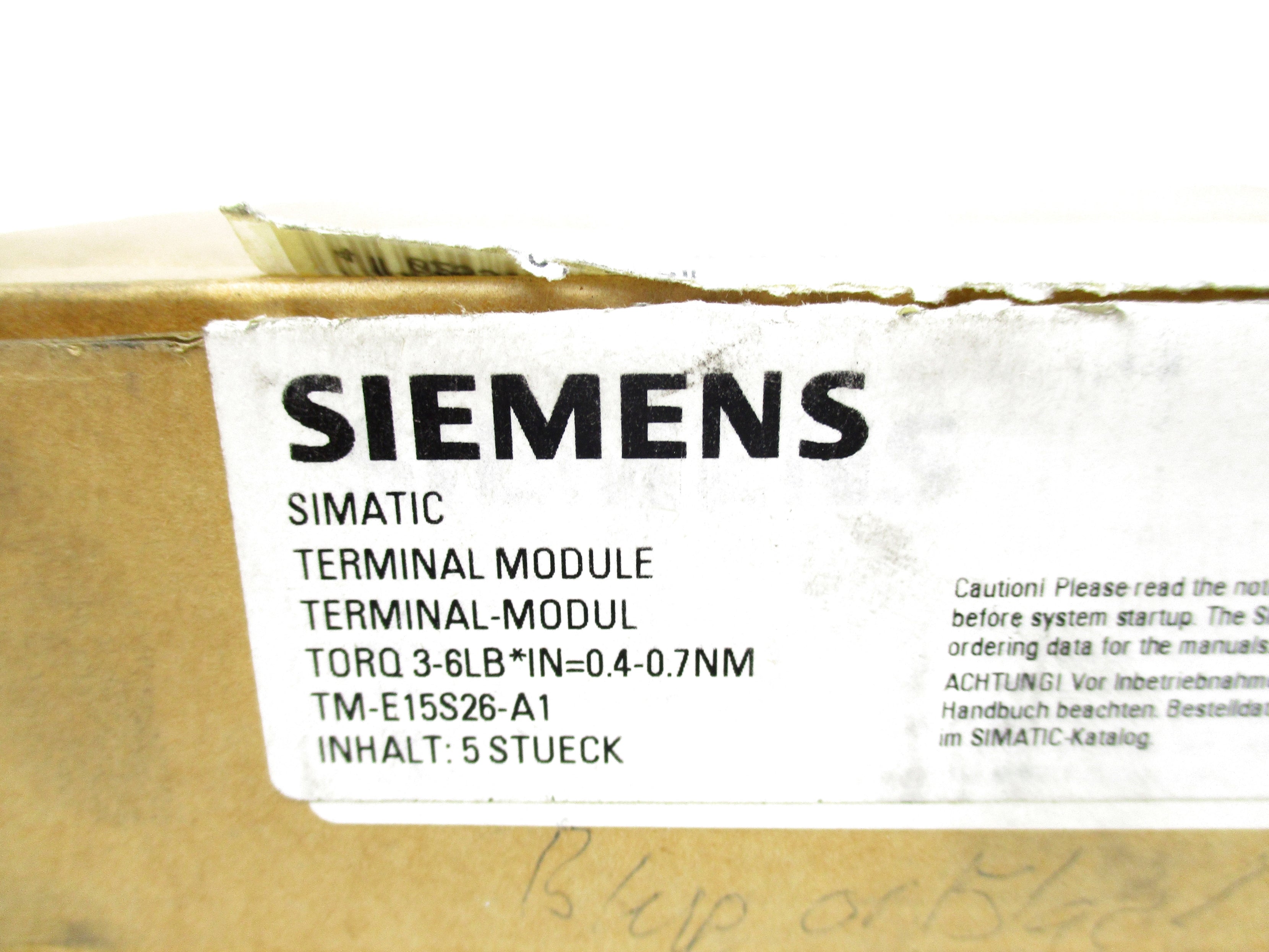 SIEMENS 6ES7193-4CA40-0AA0 (PKG OF 5) NSMP
