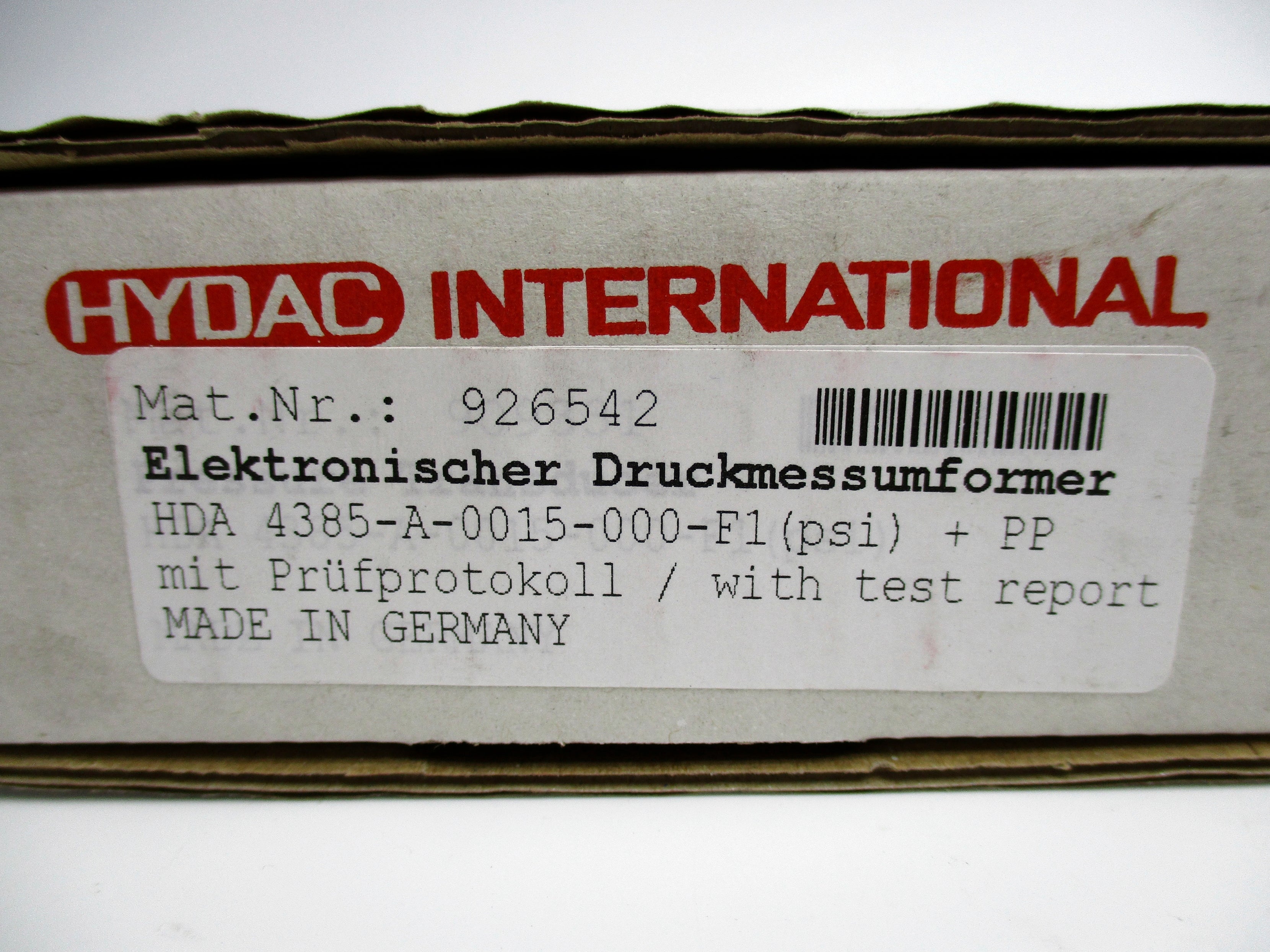 HYDAC HDA4385-A-0015-000-F1 15PSI NSMP
