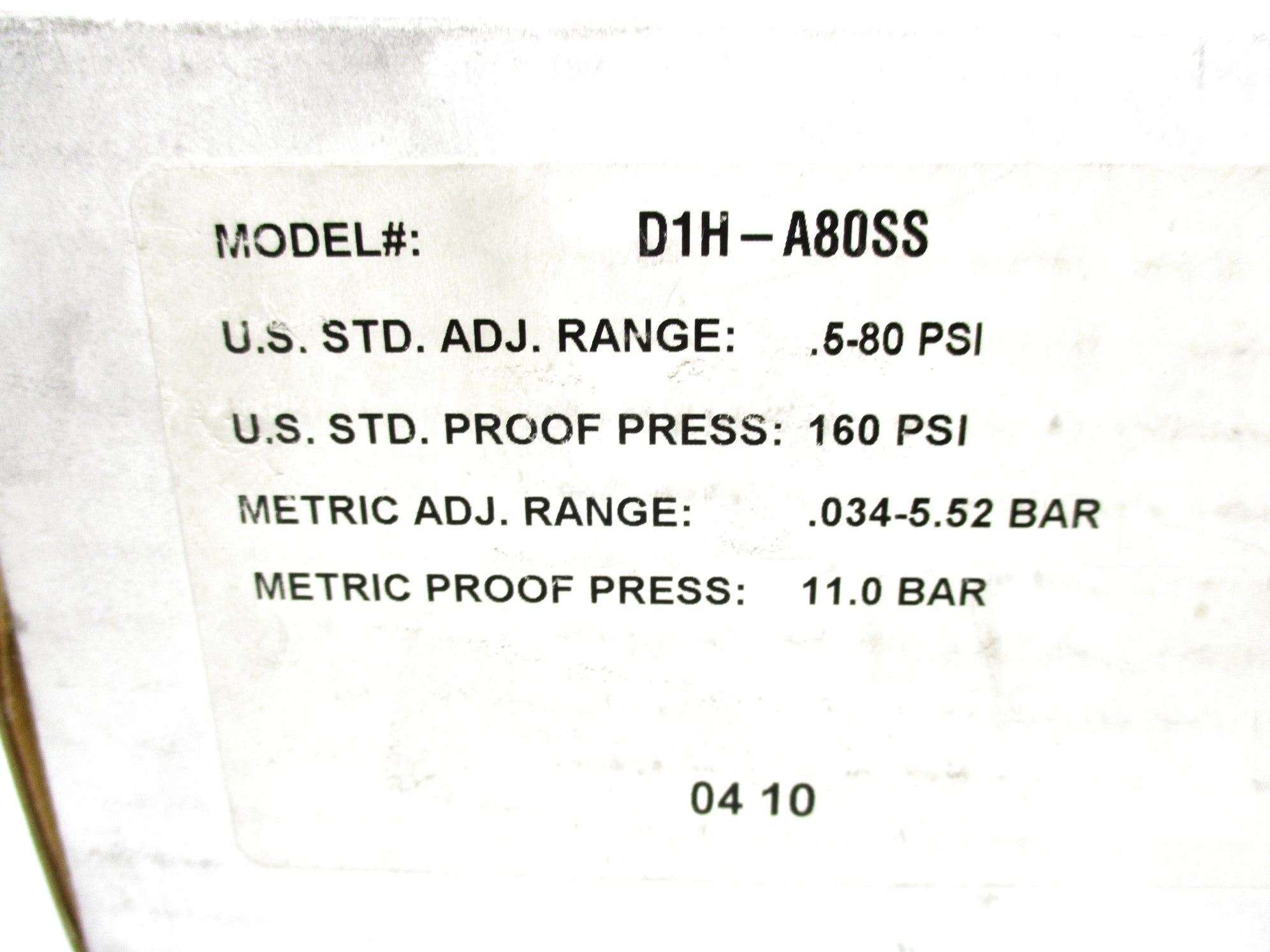 BARKSDALE D1H-A80SS 480VAC 3A .5-80PSI NSMP