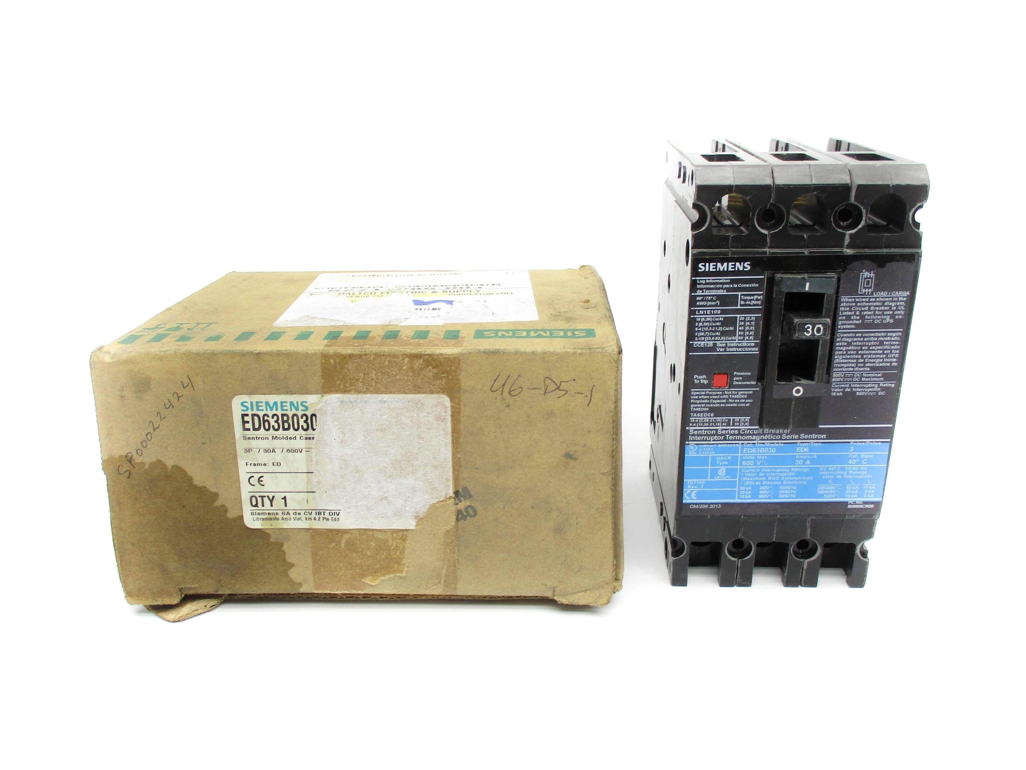 SIEMENS ED63B030 600V 30A NSMP