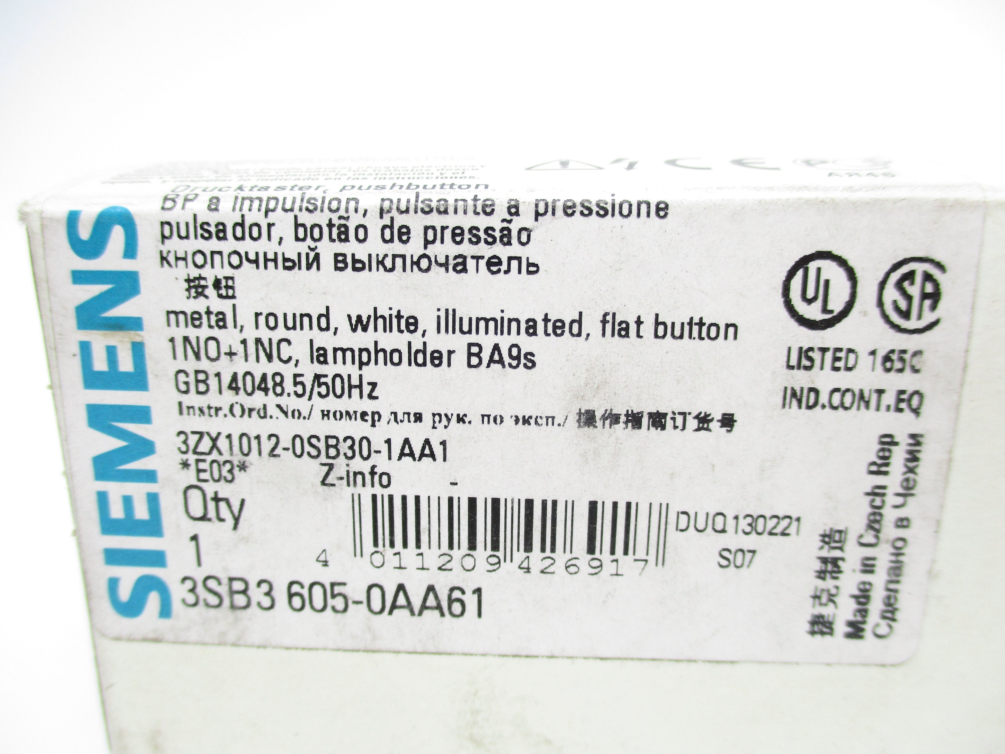SIEMENS 3SB3605-0AA61 NSMP