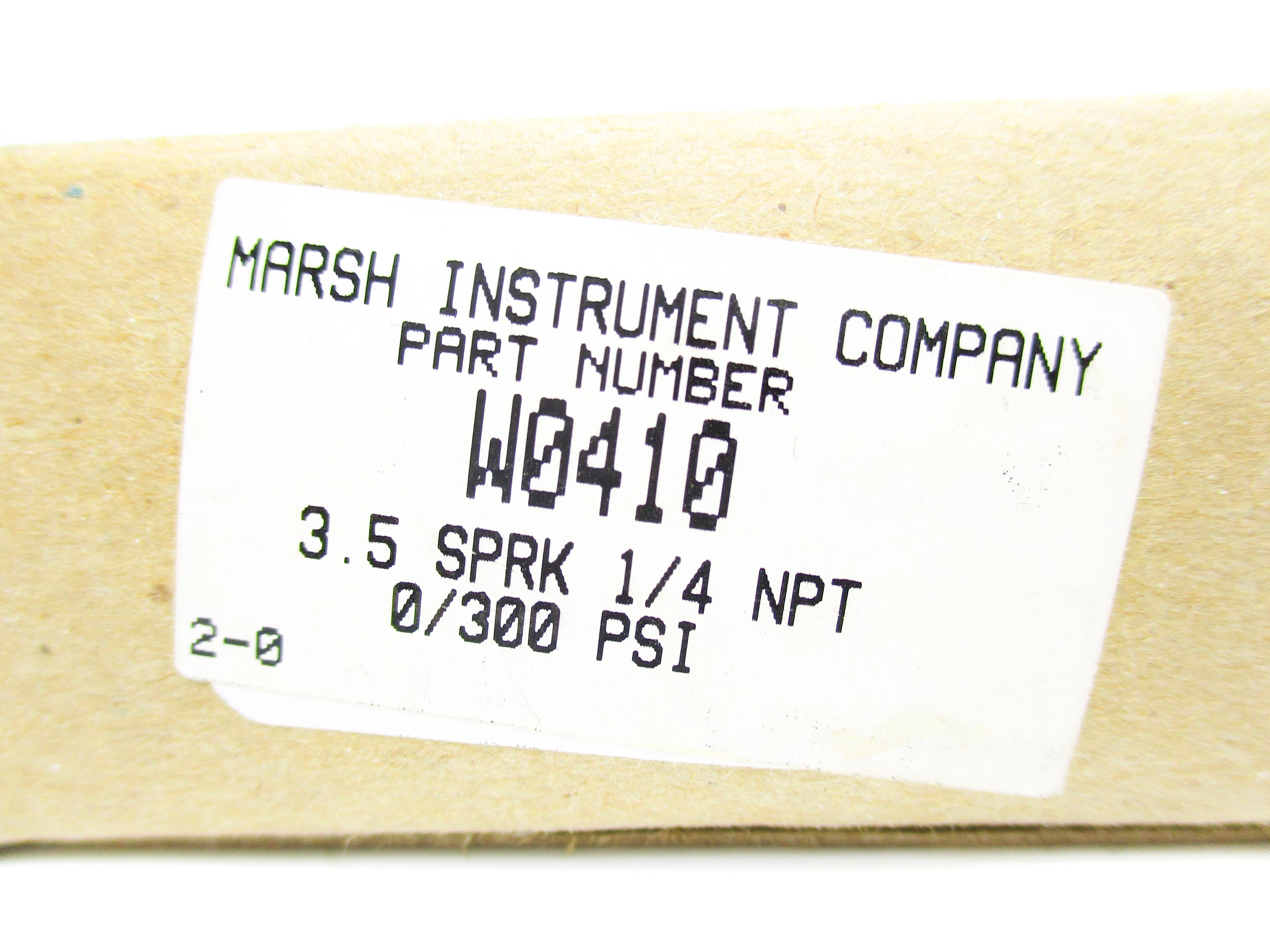 MARSH INSTRUMENT W0410 0-300PSI NSMP