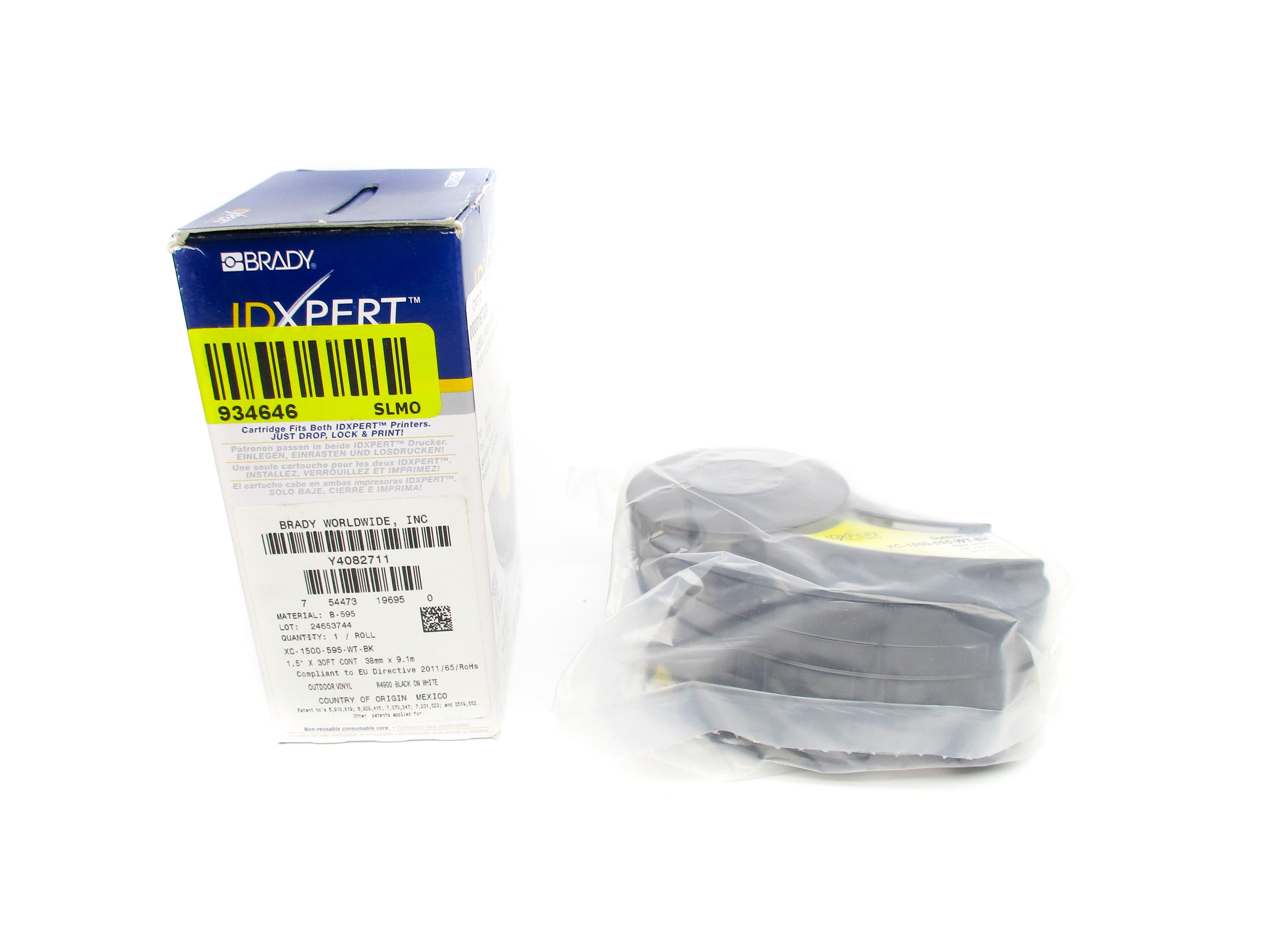BRADY XC-1500-595-WT-BK NSMP