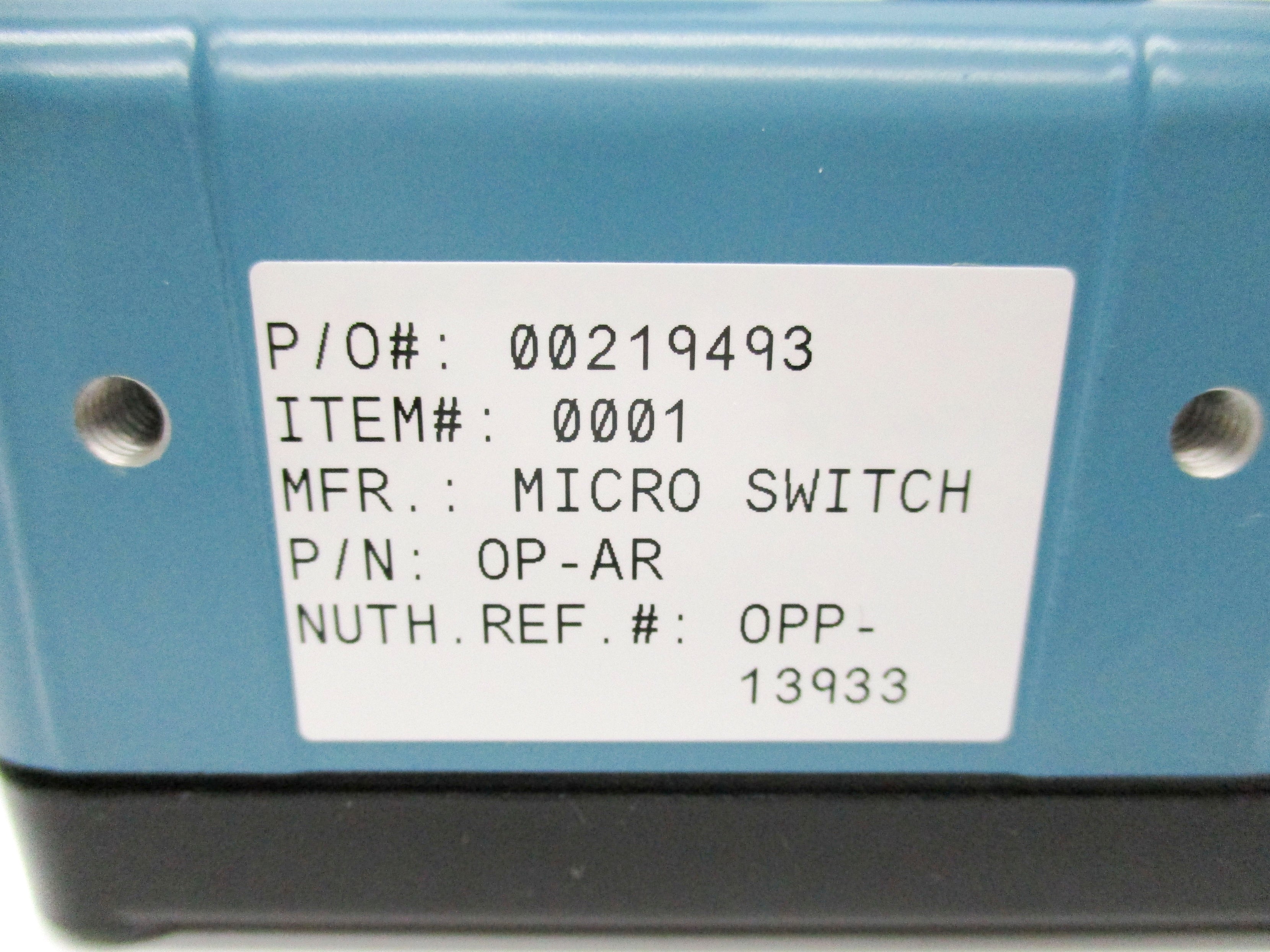 MICRO SWITCH OP-AR 480VAC 15A NSNP
