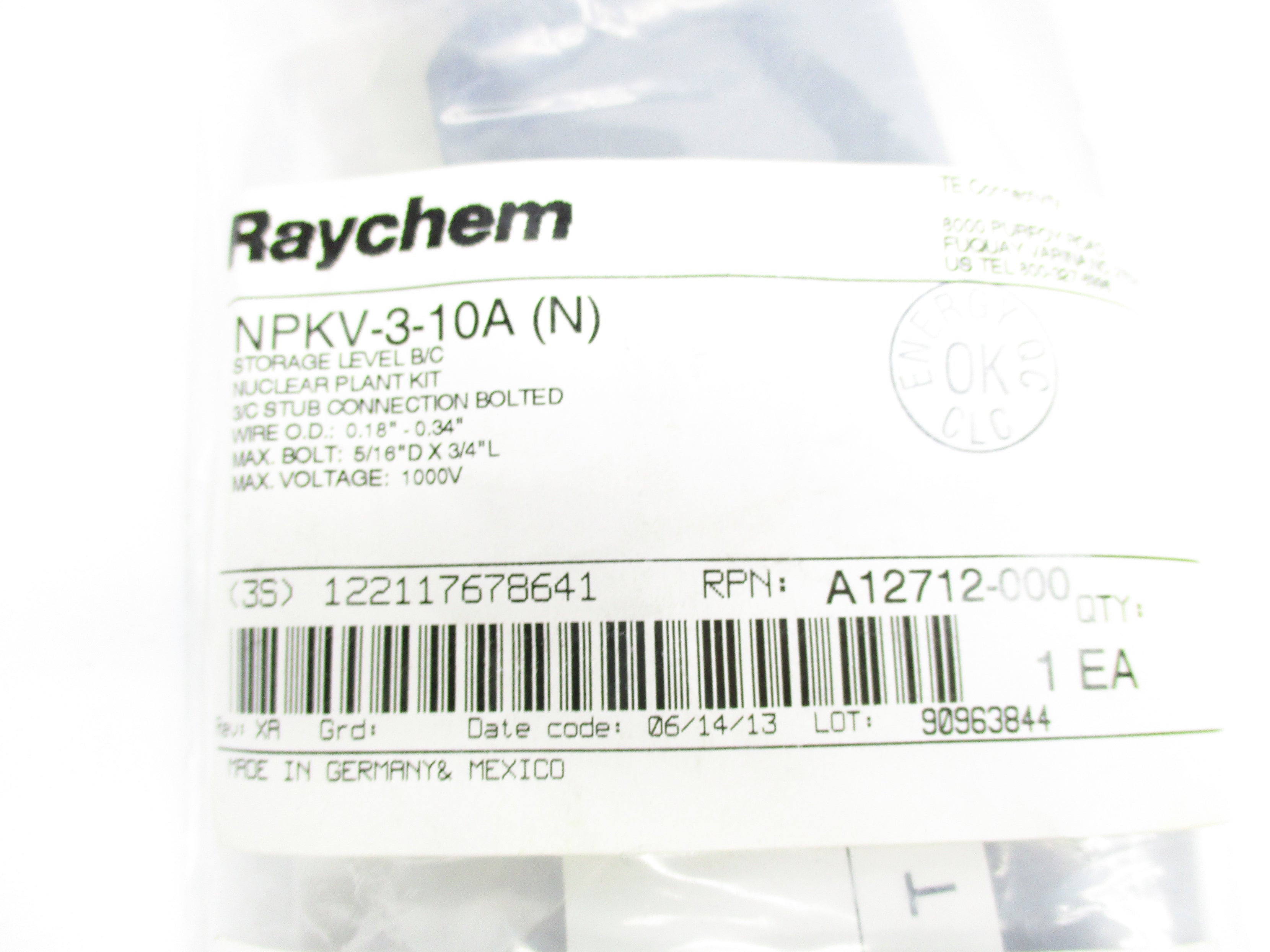 RAYCHEM NPKV-3-10A 1000V NSMP