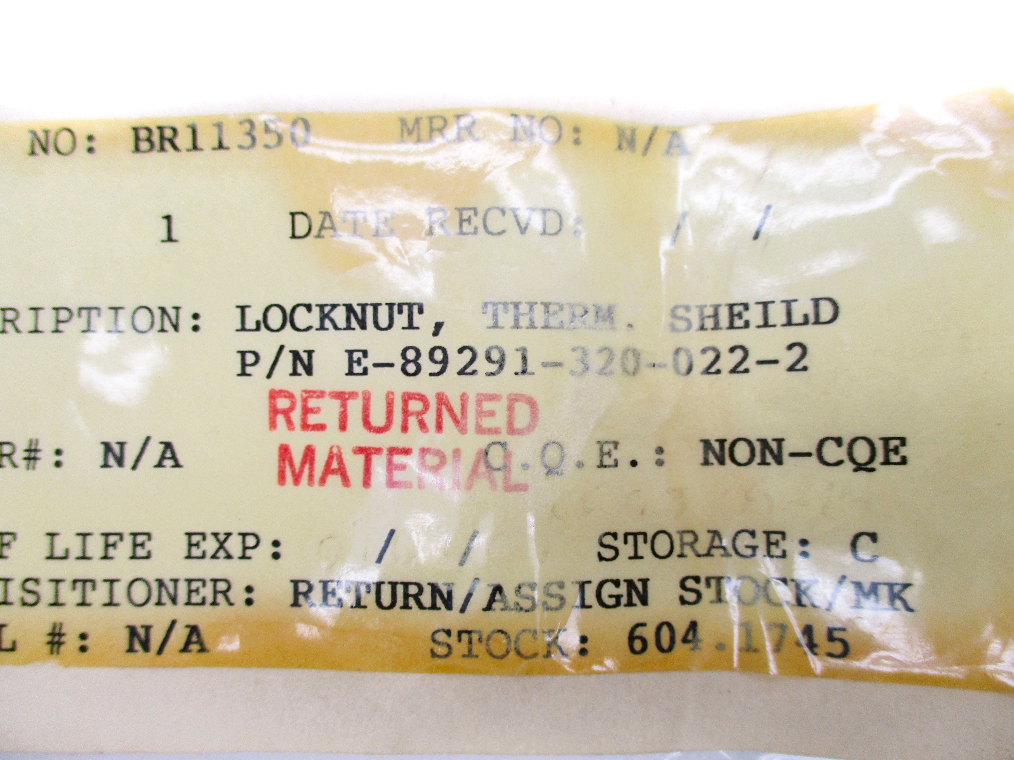 SPARE PART E-89291-320-022-2 NSNP