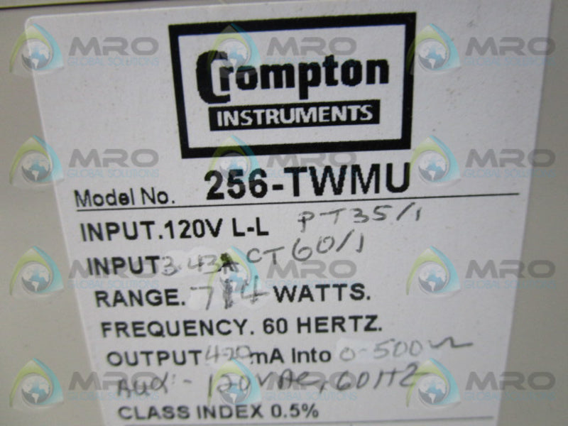 POWER MET & CONTROL 256-TWMU-QQHG-C6-DG  NSMP