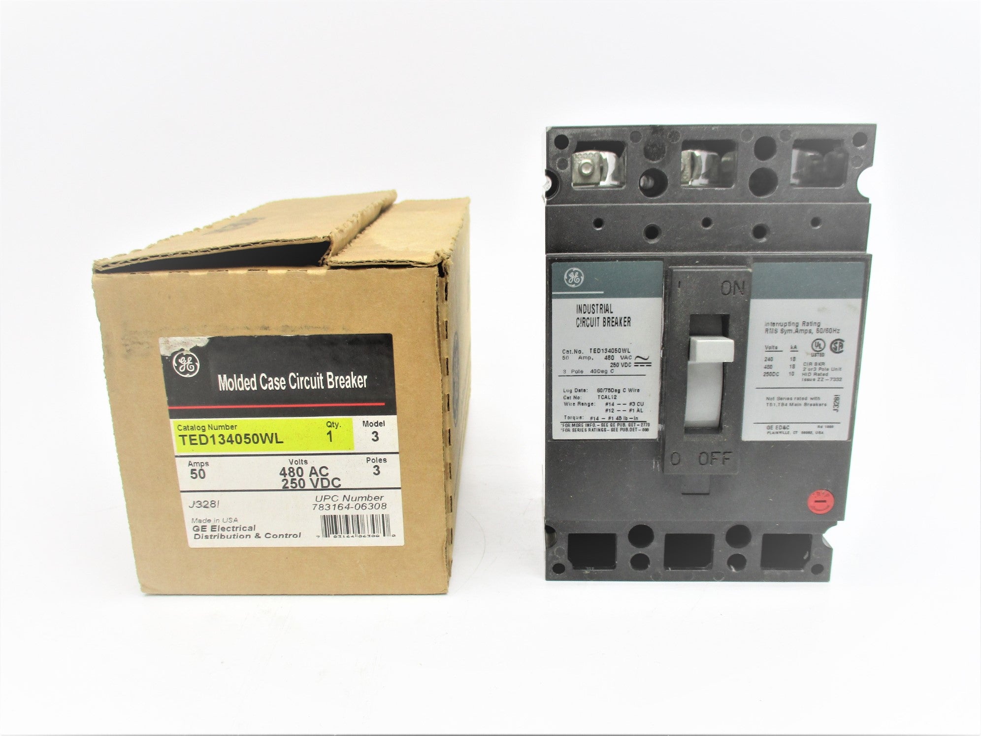 GENERAL ELECTRIC TED134050WL 480VAC 50A NSMP