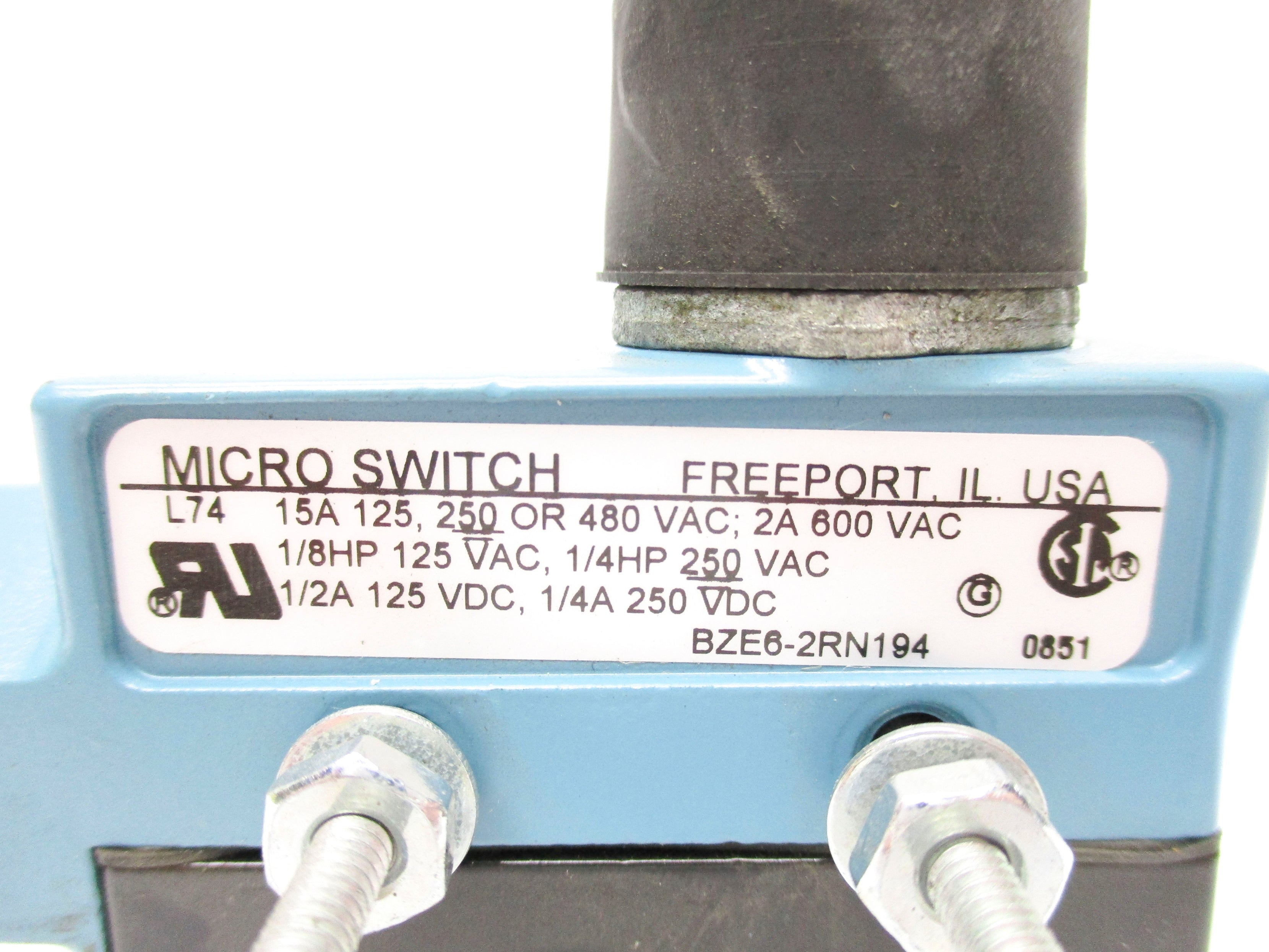 MICRO SWITCH BZE6-2RN194 600VAC 2A NSNP