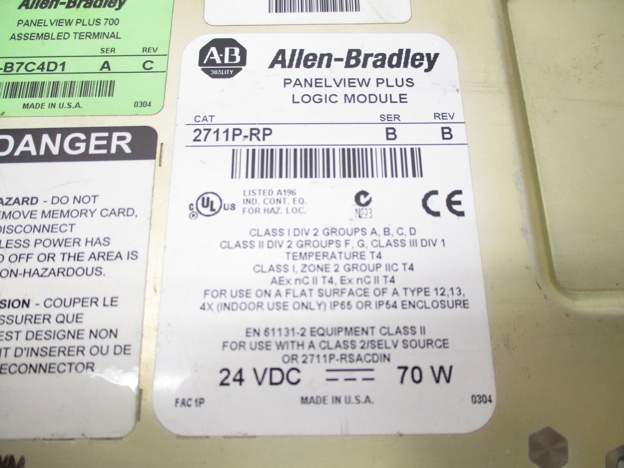 ALLEN BRADLEY 2711P-B7C4D1 SER. A UNMP