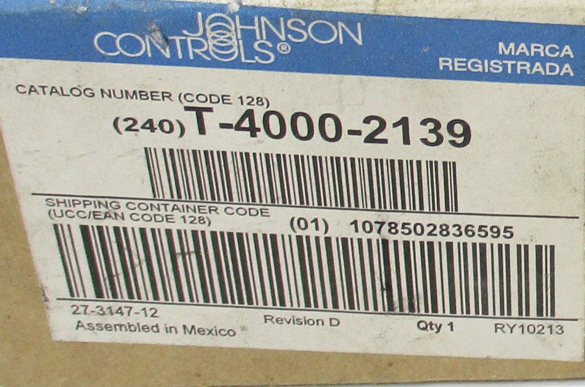 JOHNSON CONTROLS T-4000-2139 NSMP