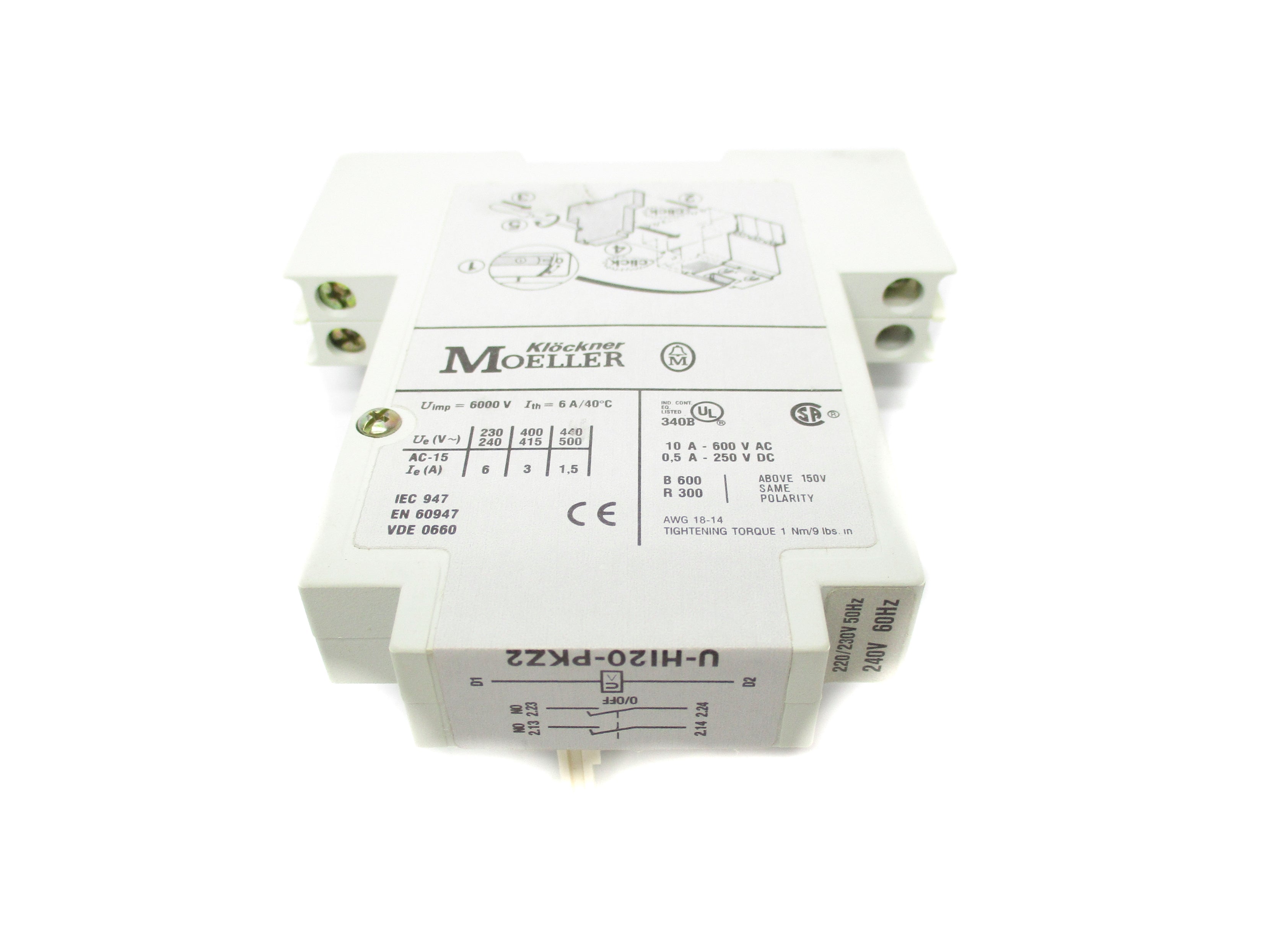 KLOCKNER MOELLER U-HI20-PKZ2 220/230/240V NSNP