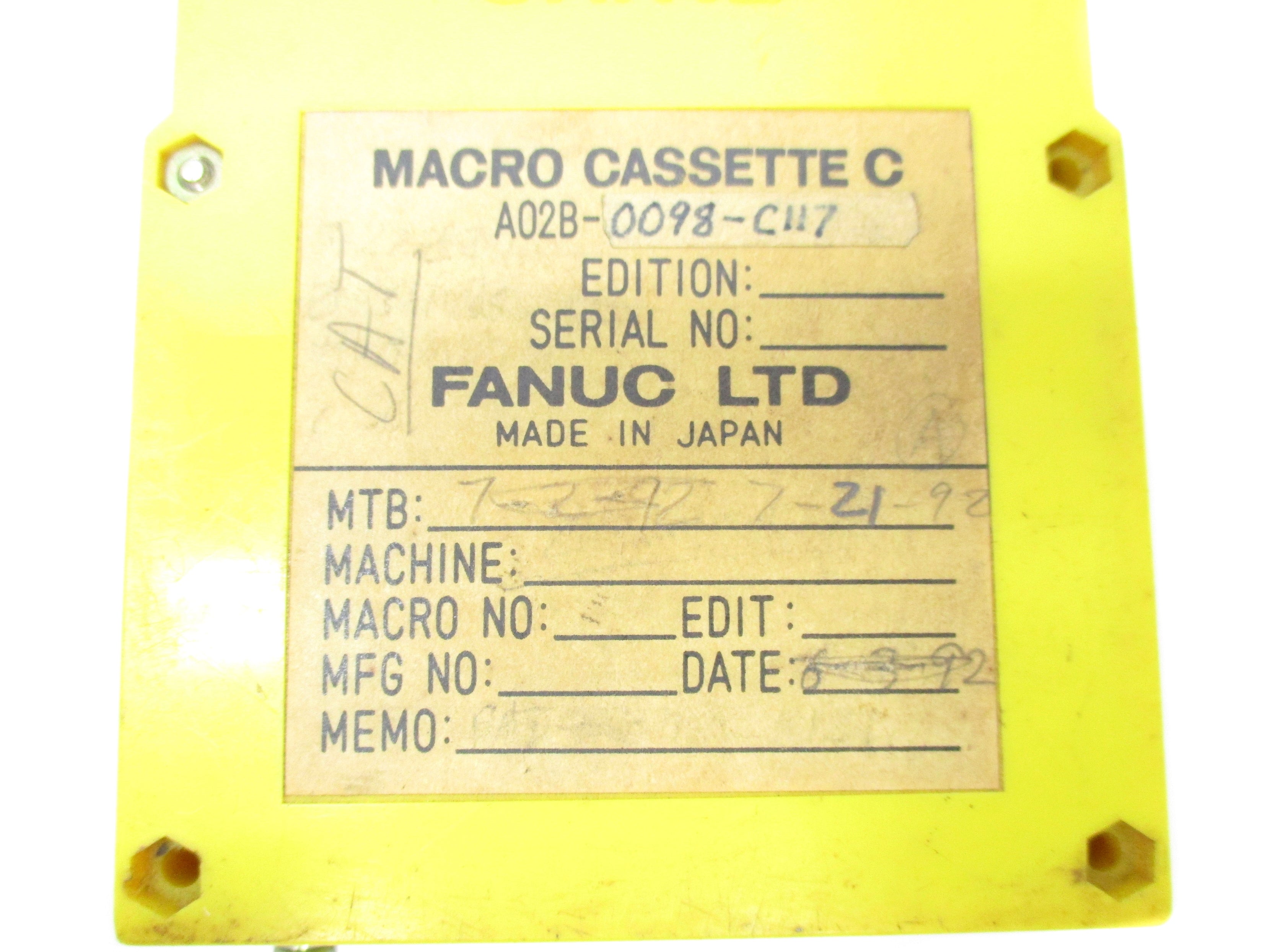 FANUC A02B-0098-C117 UNMP