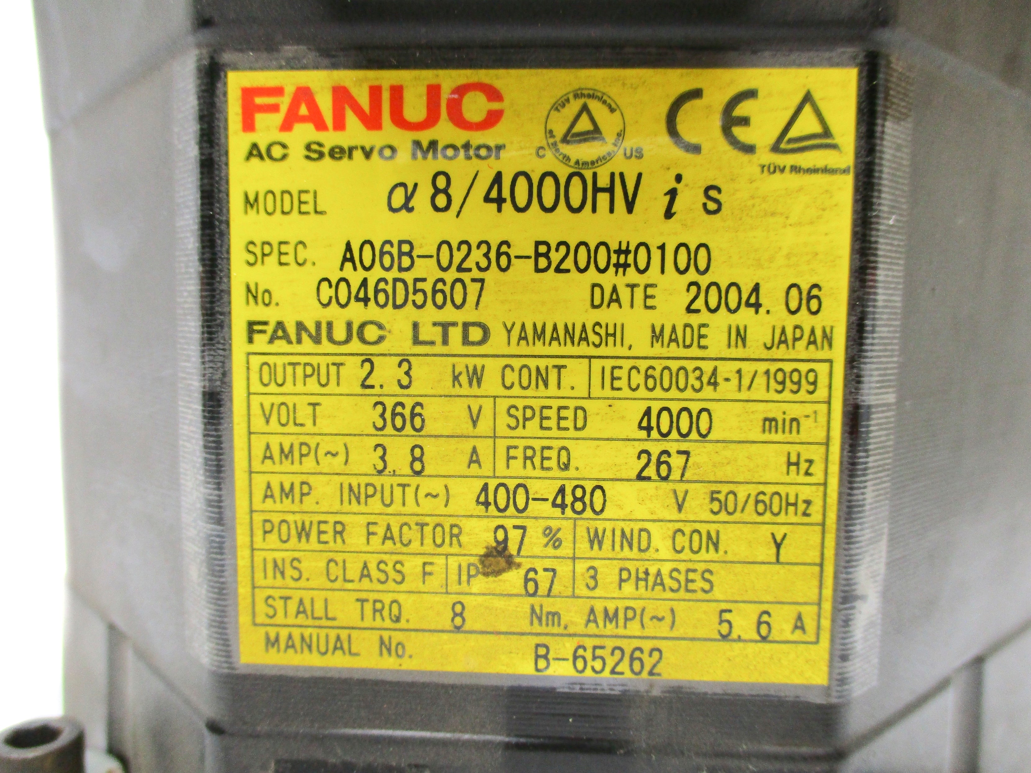 FANUC A06B-0236-B200#0100 366V 400-480A UNMP