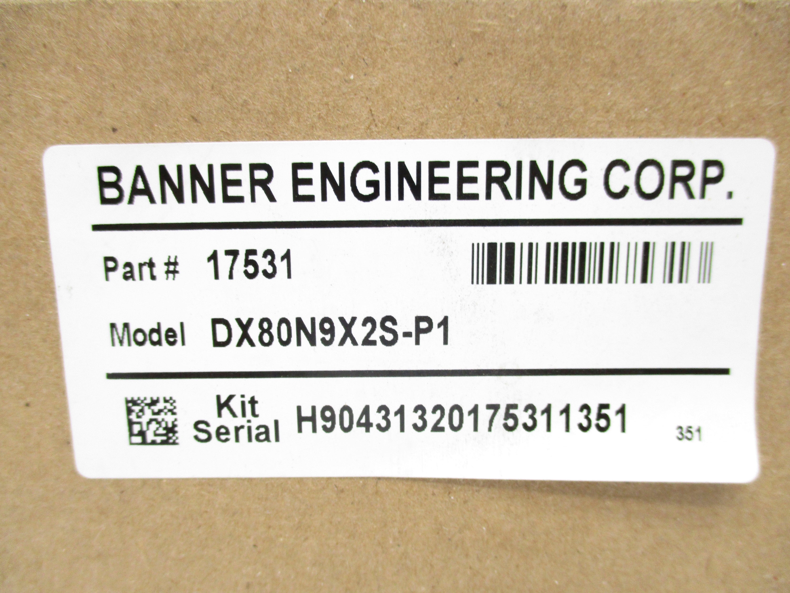BANNER ENGINEERING 17531 DX80N9X2S-P1 NSMP