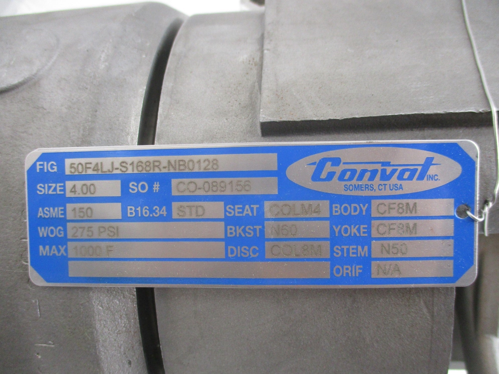 CONVAL 50F4LJ-S168R-NB0128 275PSI NSMP
