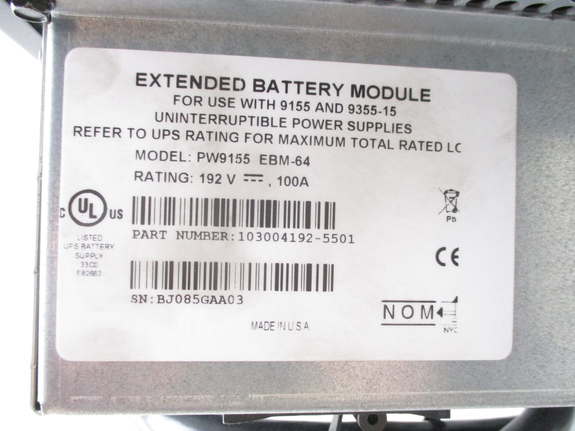 EATON PW9155 EBM-64 NSNP