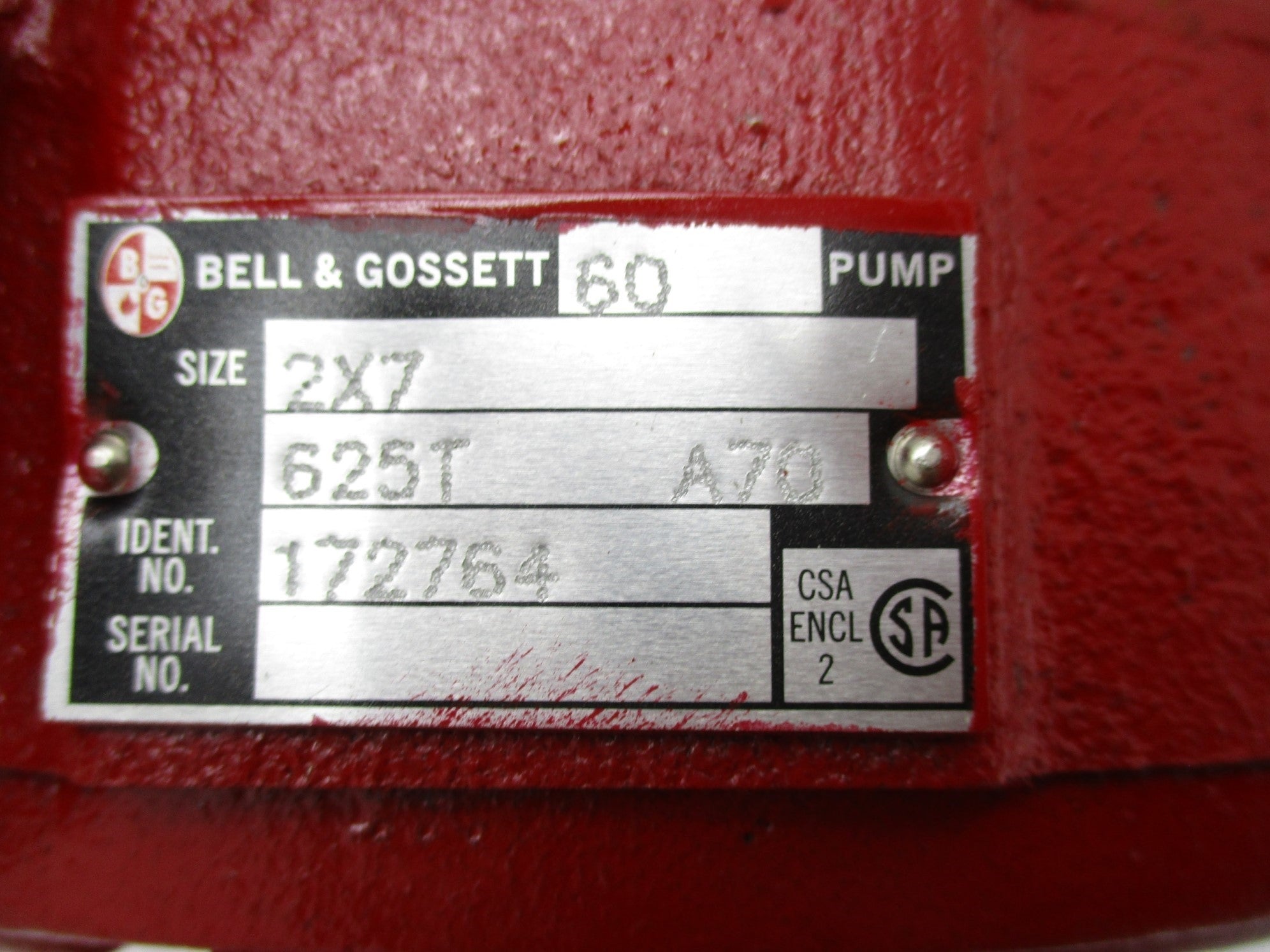BELL & GOSSETT 172764 NSMP
