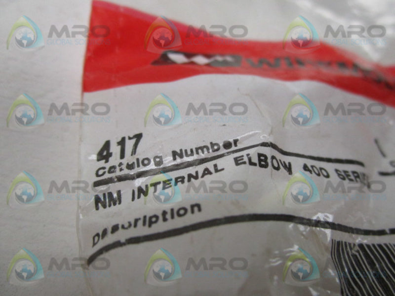WIREMOLD 417  INTERNAL ELBOW FITTING  NSMP