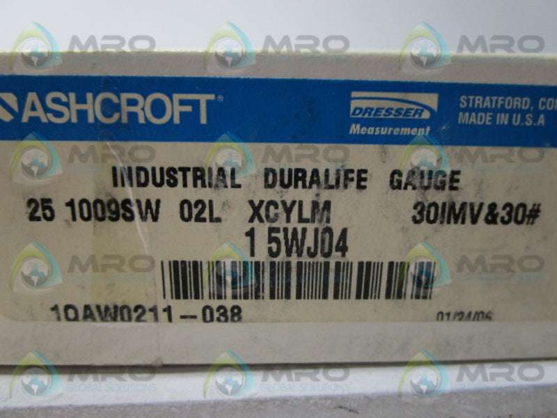 ASHCROFT 251009SW02LXCYLM30IMV&30#  NSMP