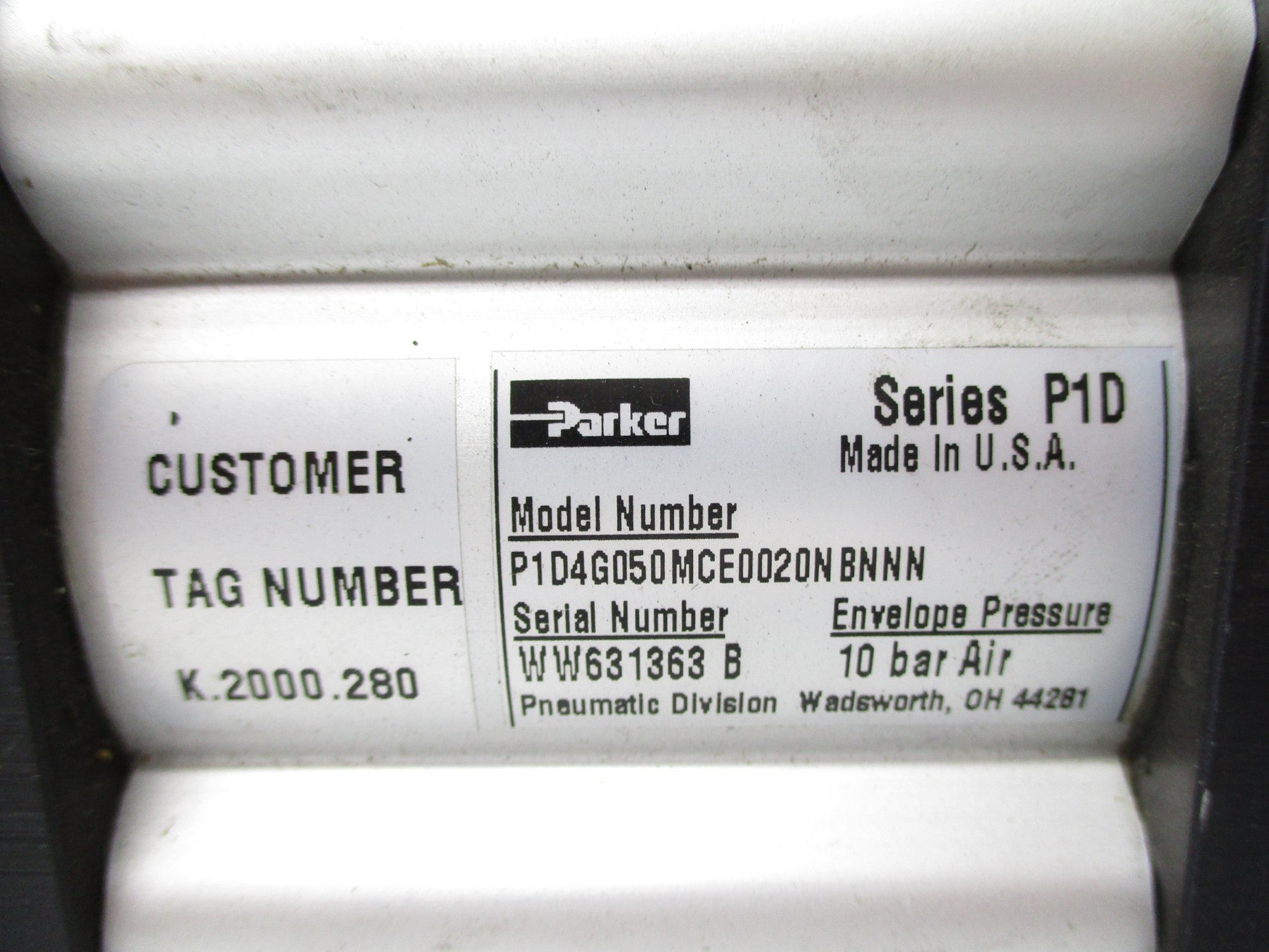 PARKER P1D4G050MCE0020NBNNN SER. P1D NSNP