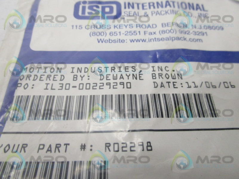 ISP R02298 OIL SEAL  NSMP
