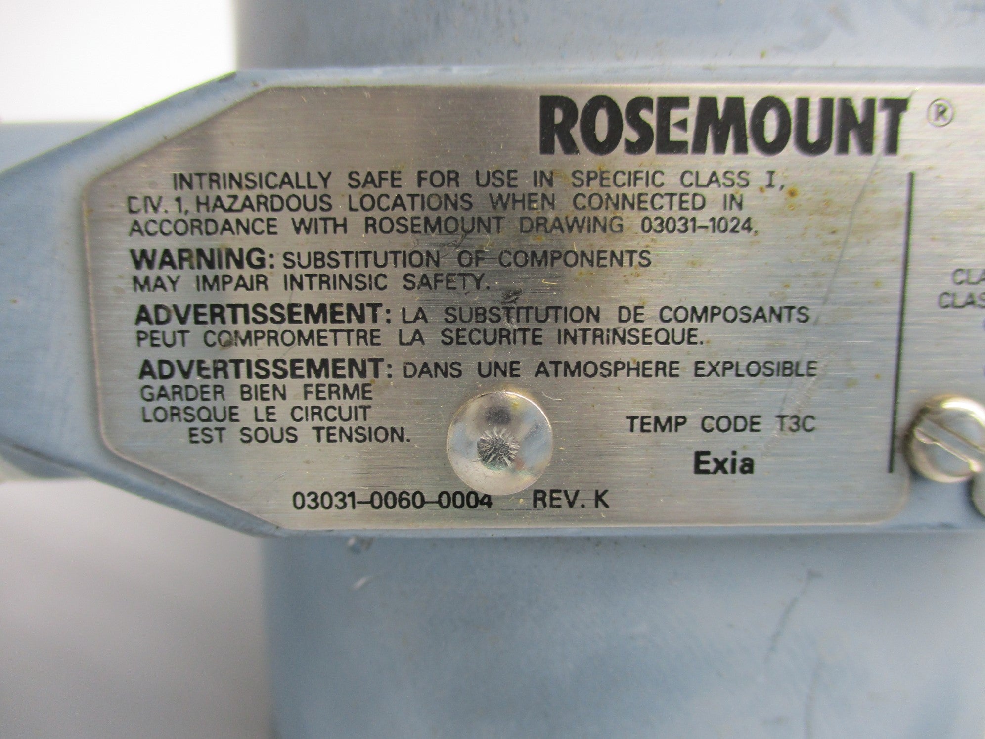 ROSEMOUNT 3051TG1A2B21AC6M5Q4 30PSI UNMP