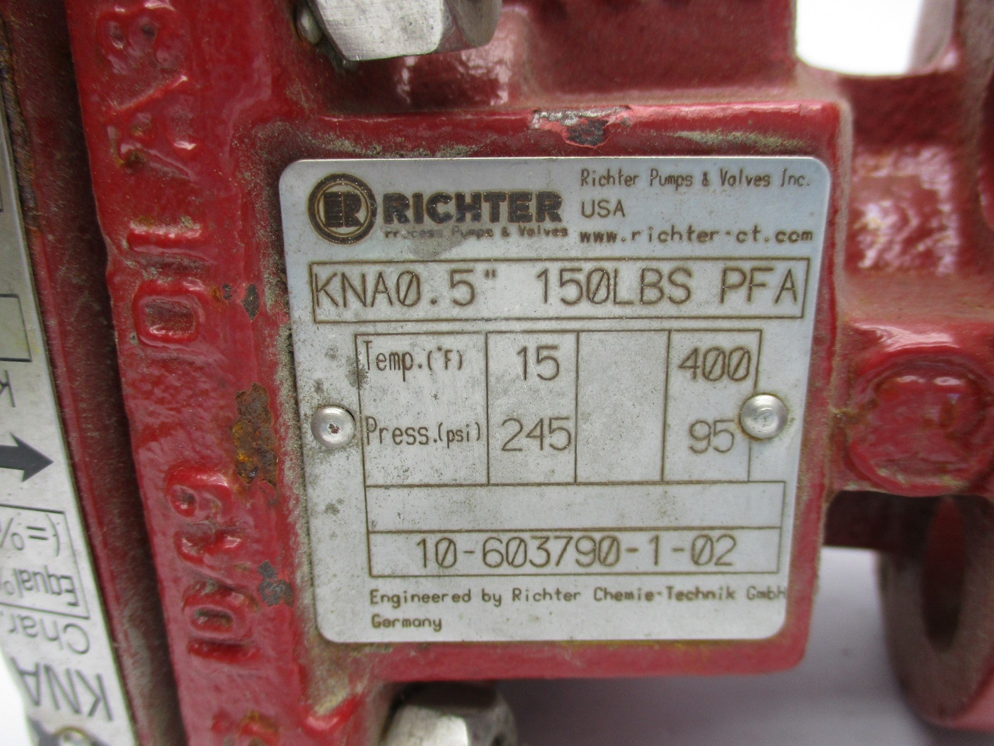RICHTER KNA0.5" 10-603790-1-02 245PSI UNMP
