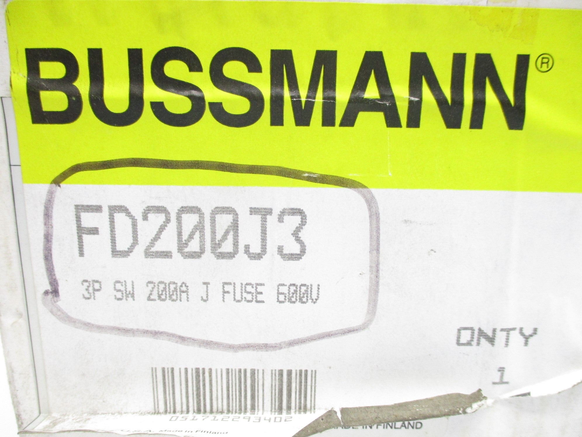 BUSSMANN FD200J3 NSMP