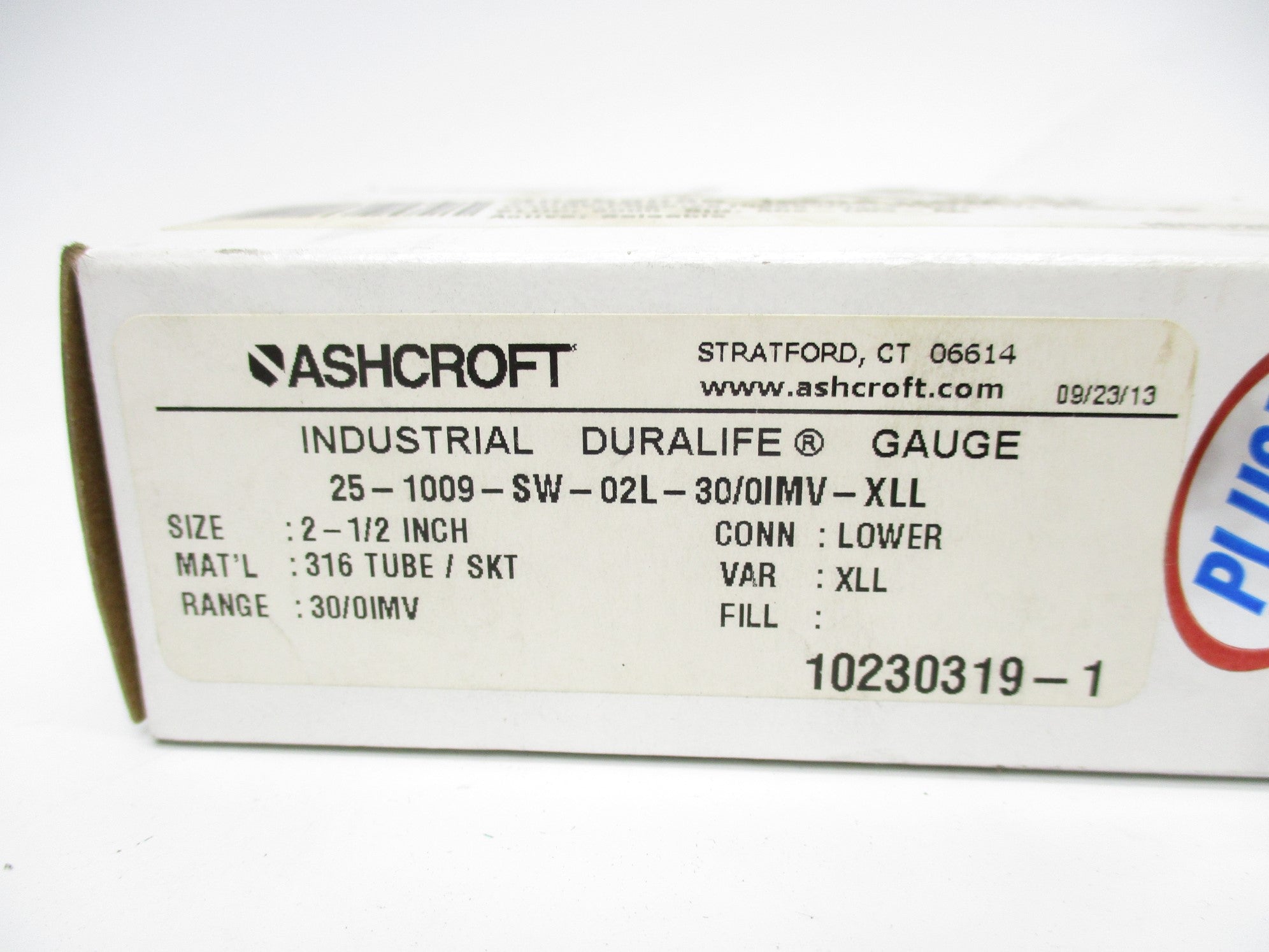 ASHCROFT 25-1009-SW-02L-30/0IMV-XLL 30/OIMV 2-1/2" NSMP