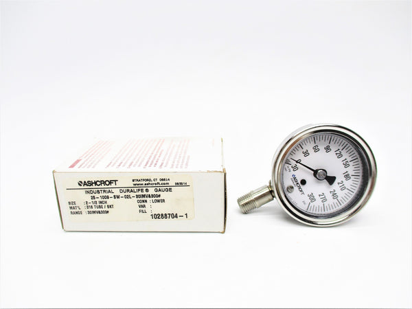 ASHCROFT 25-1009-SW-02L-30IMV&300# 0-300PSI 2-1/2" NSMP