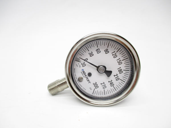 ASHCROFT 25-1009-SW-02L-30IMV&300# 0-300PSI 2-1/2" NSMP