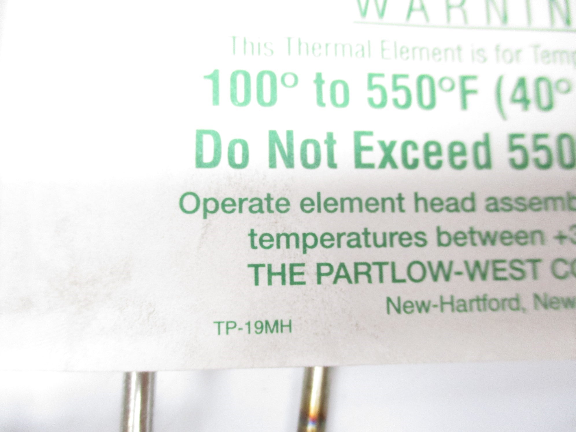 PARTLOW TP-19MH 100-550F NSNP