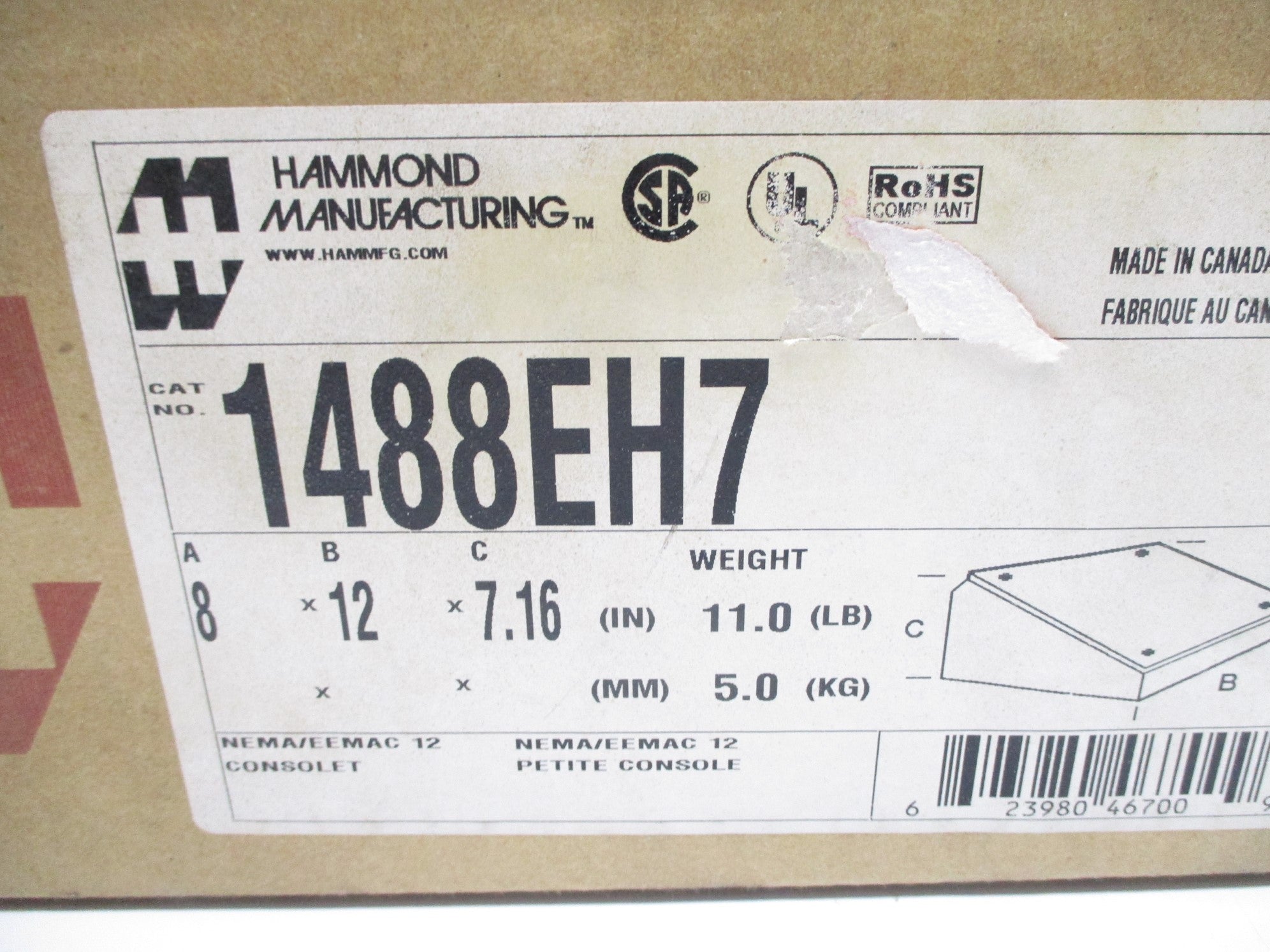 HAMMOND MANUFACTURING 1488EH7 NSMP